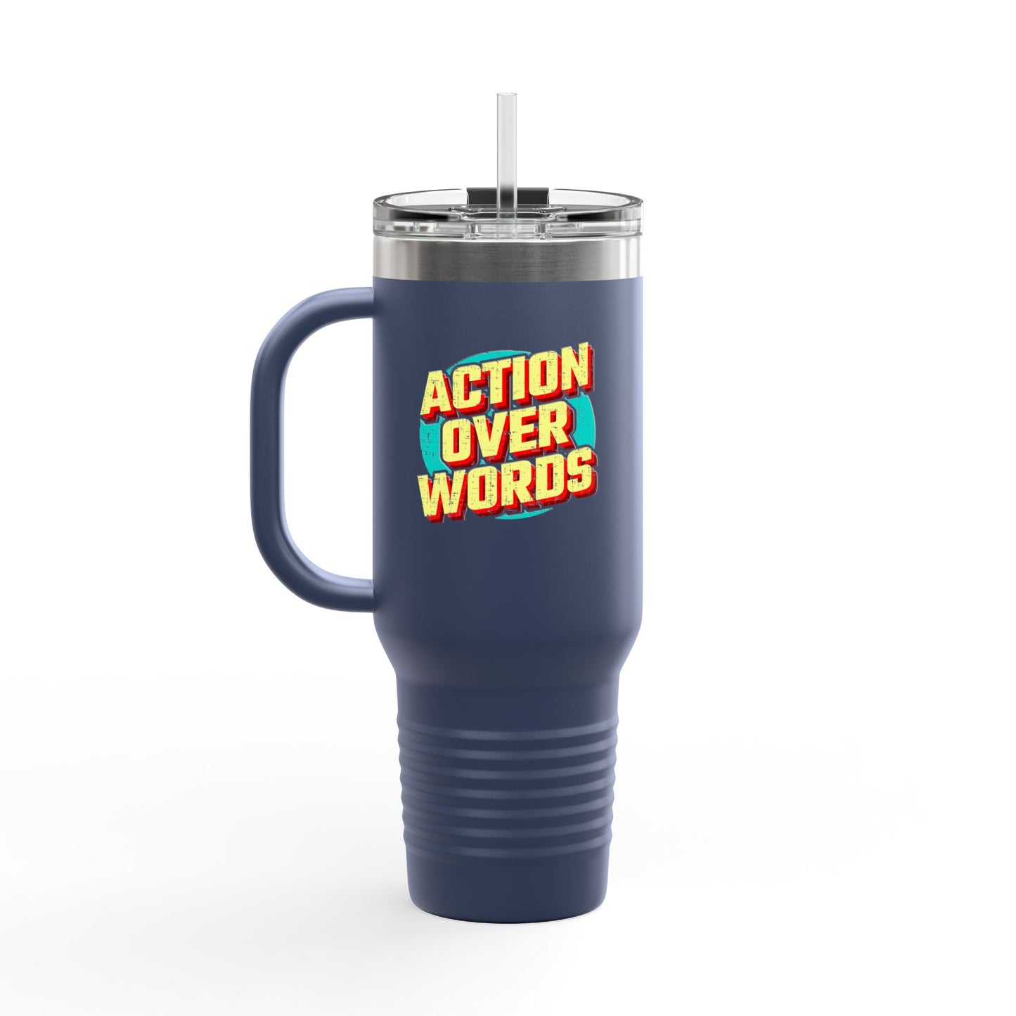 Action Over Words Insulated Travel Mug, 40oz