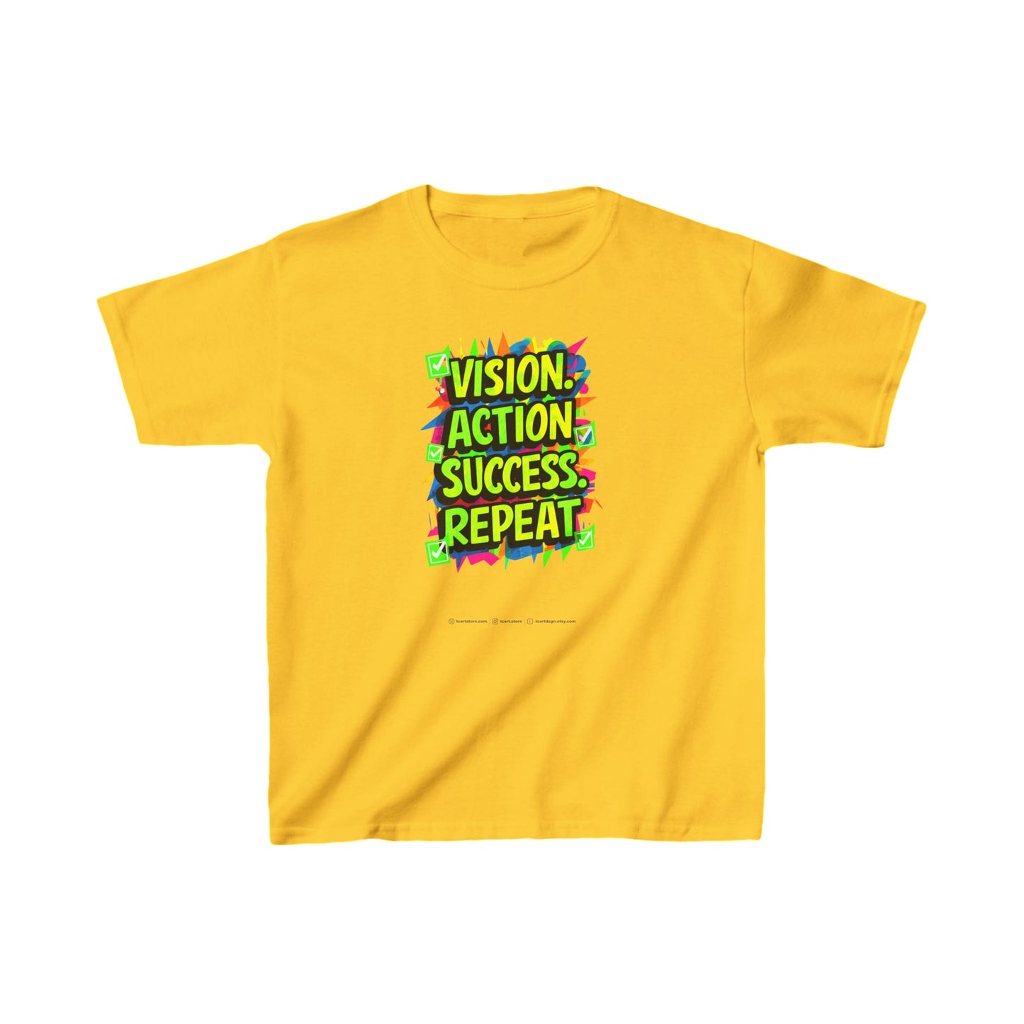 Vision Action Success Repeat Kids Heavy Cotton™ Tee