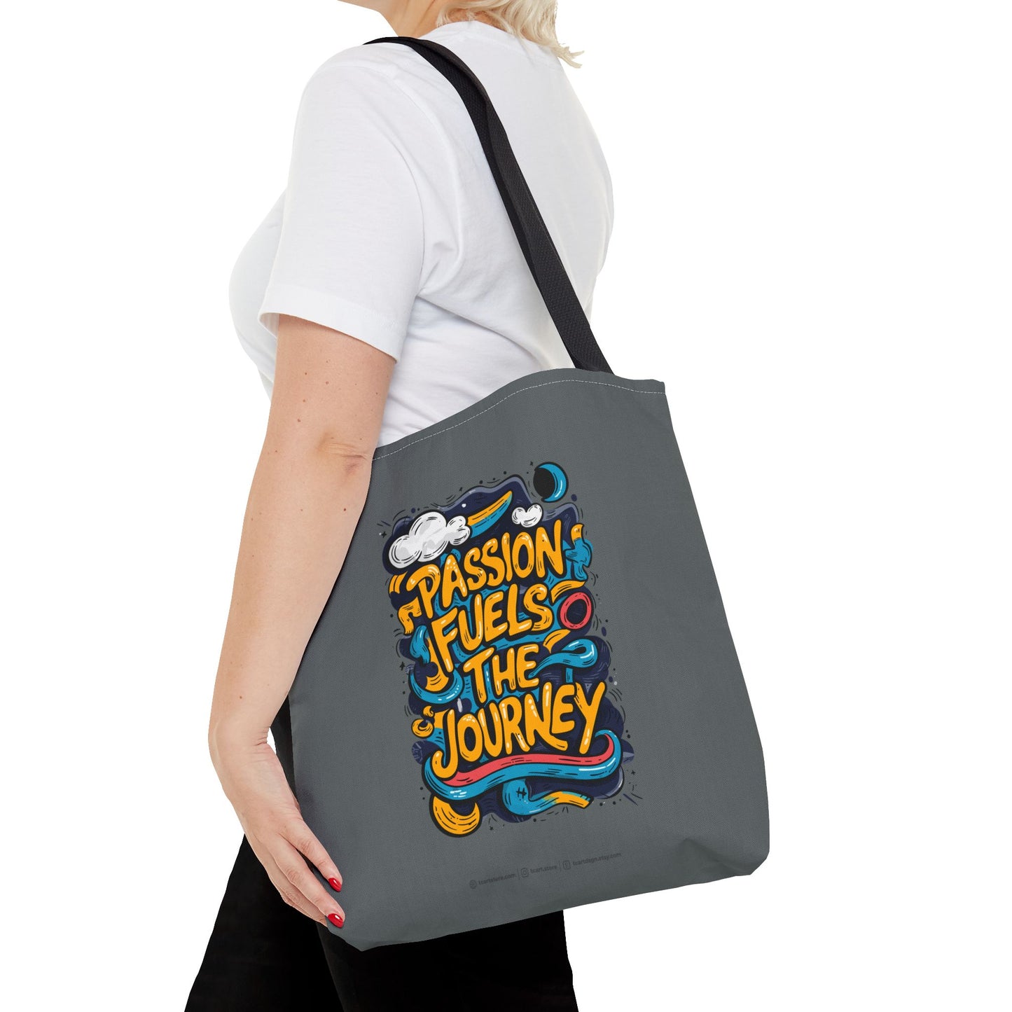 Passion Fuels The Journey Tote Bag (AOP)