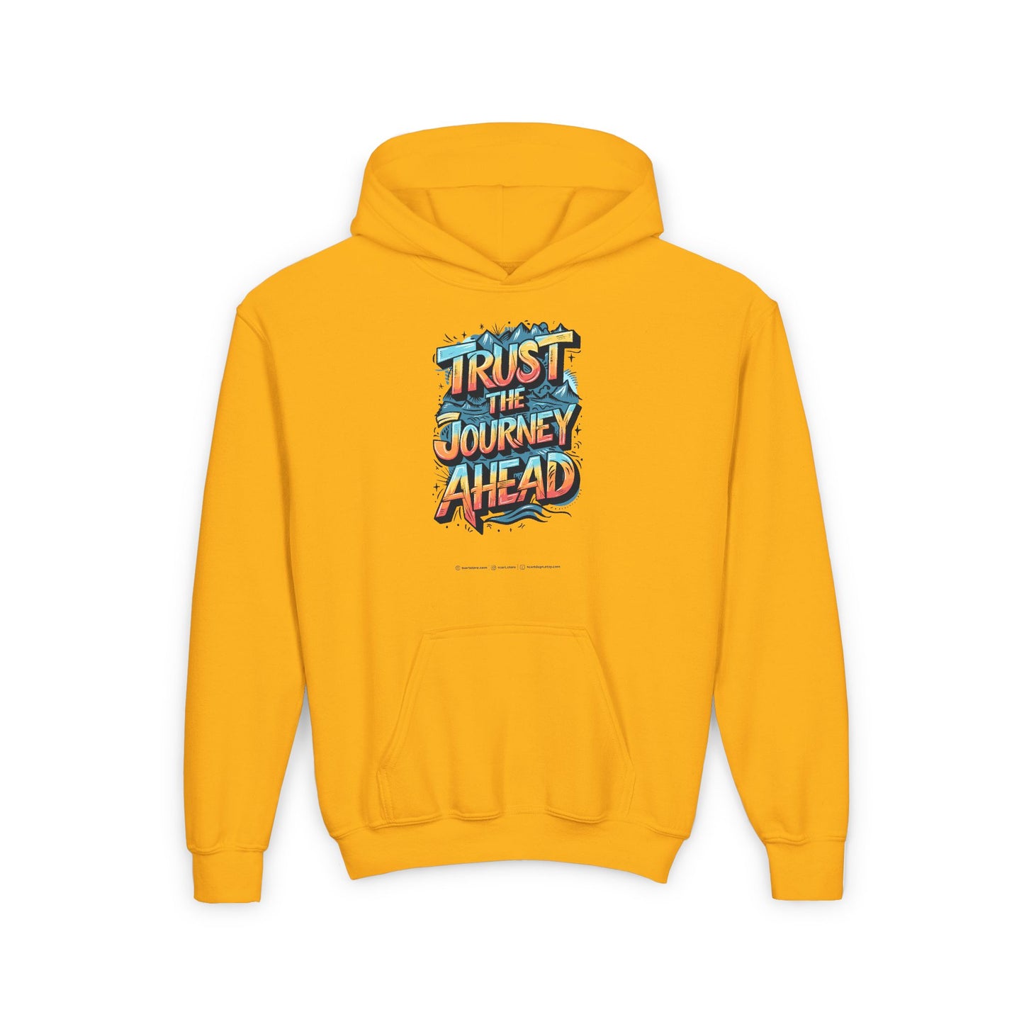 Trust The Journey Ahead Youth Heavy Blend Hooded Sweatshirt
