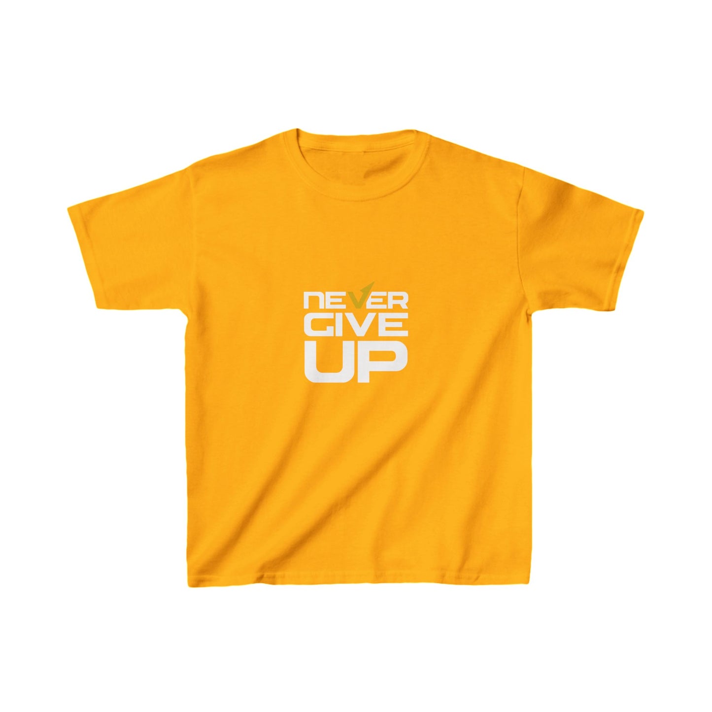 Never Give Up Kids Heavy Cotton™ Tee