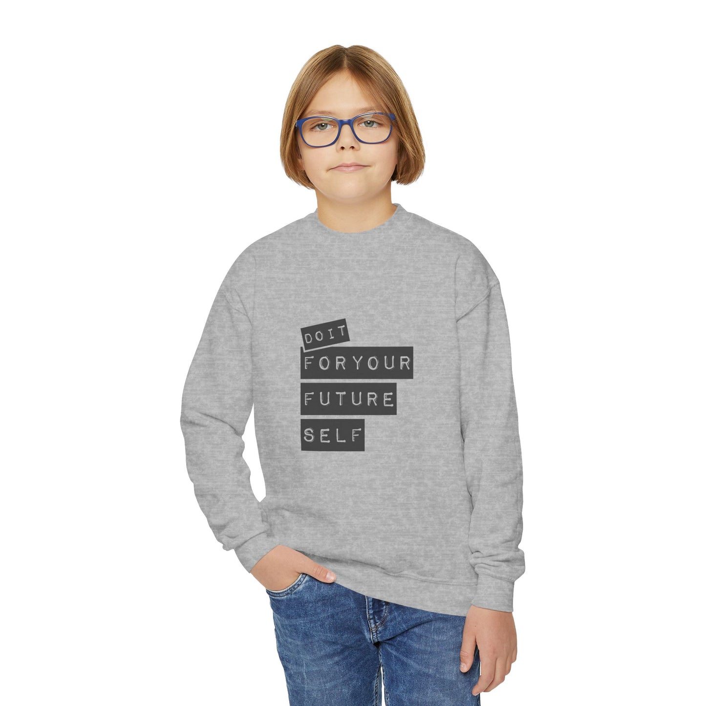 Do It For Your Future Self Youth Crewneck Sweatshirt