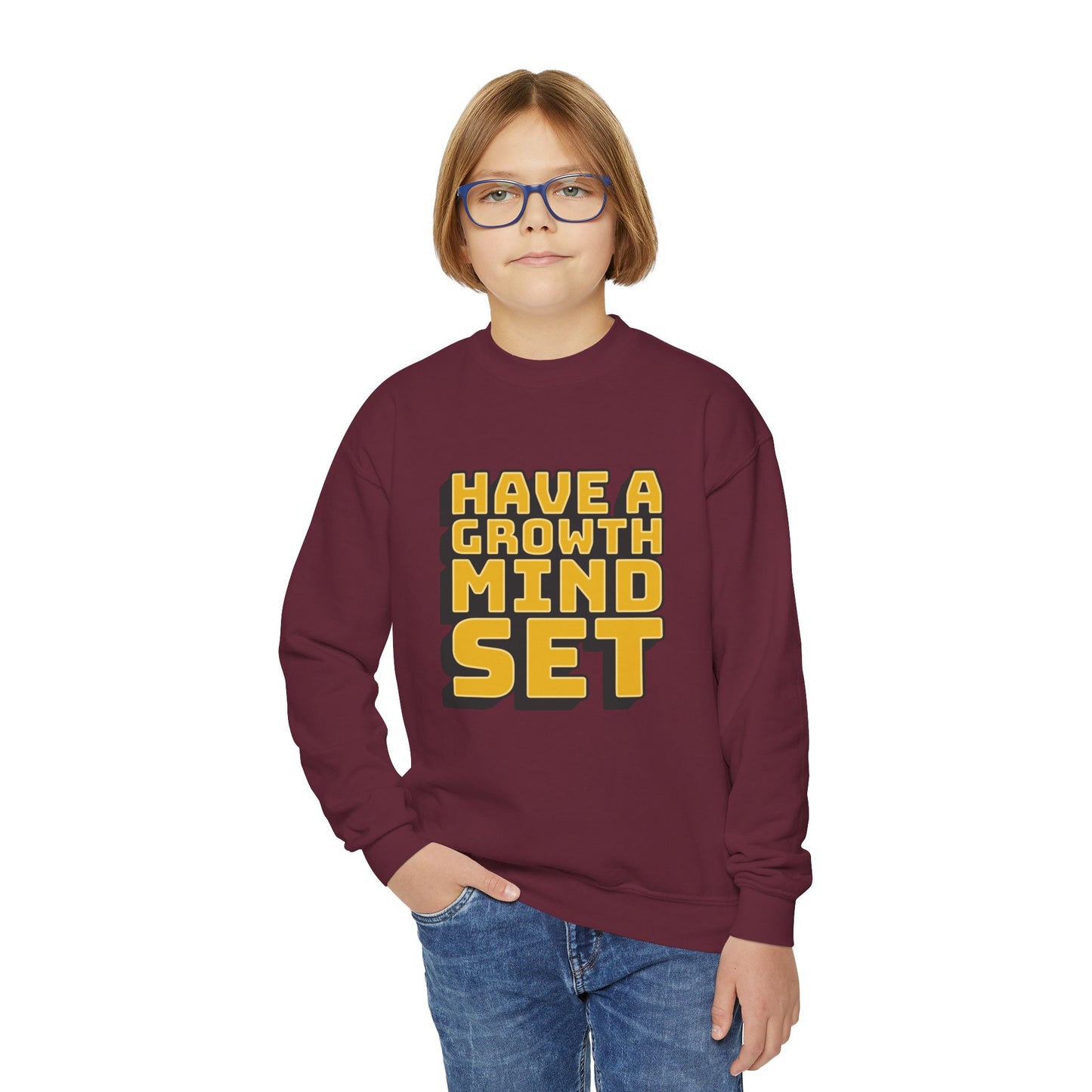 Have A Growth Mind Set Youth Crewneck Sweatshirt