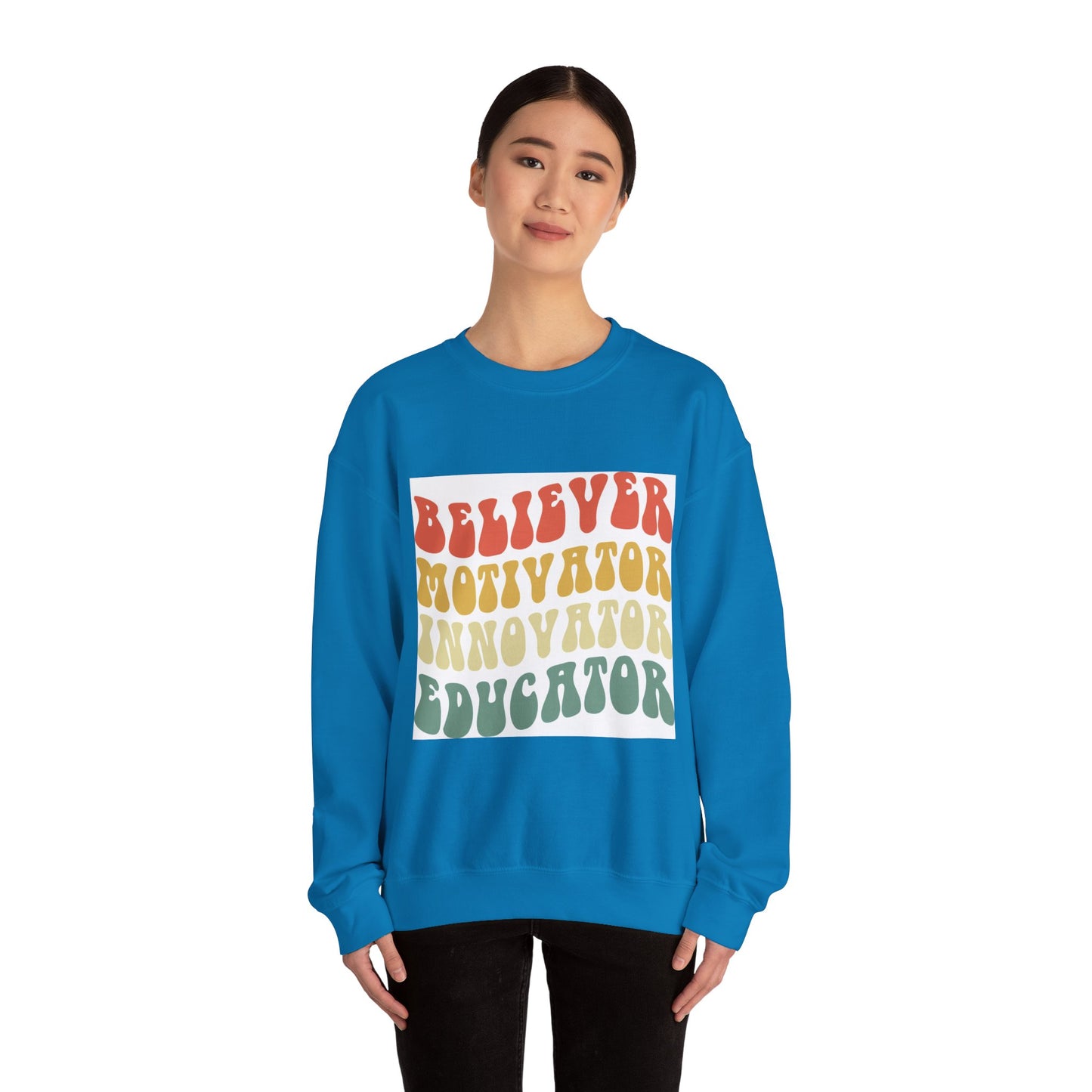 Believer Motivator Innovator Educator Unisex Heavy Blend™ Crewneck Sweatshirt