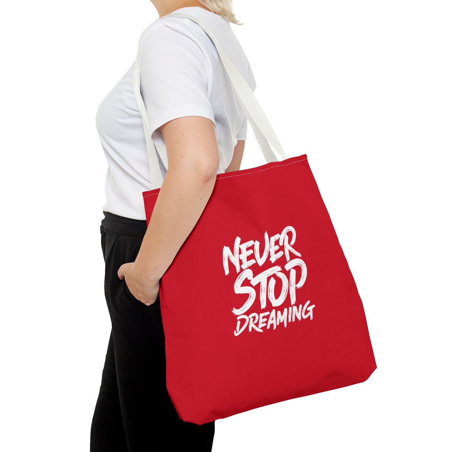 Never Stop Dreaming Tote Bag (AOP)