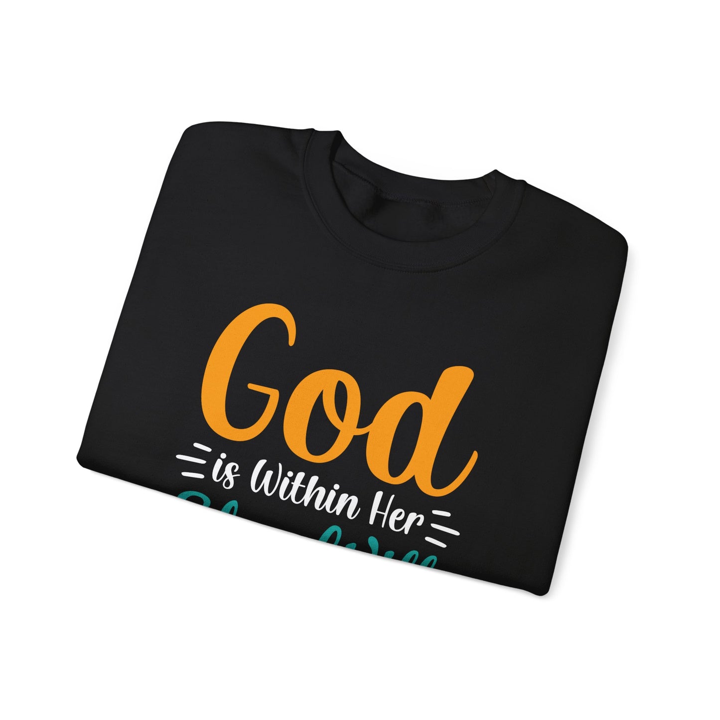 God Is Within Her She Will Not Fall Unisex Heavy Blend™ Crewneck Sweatshirt