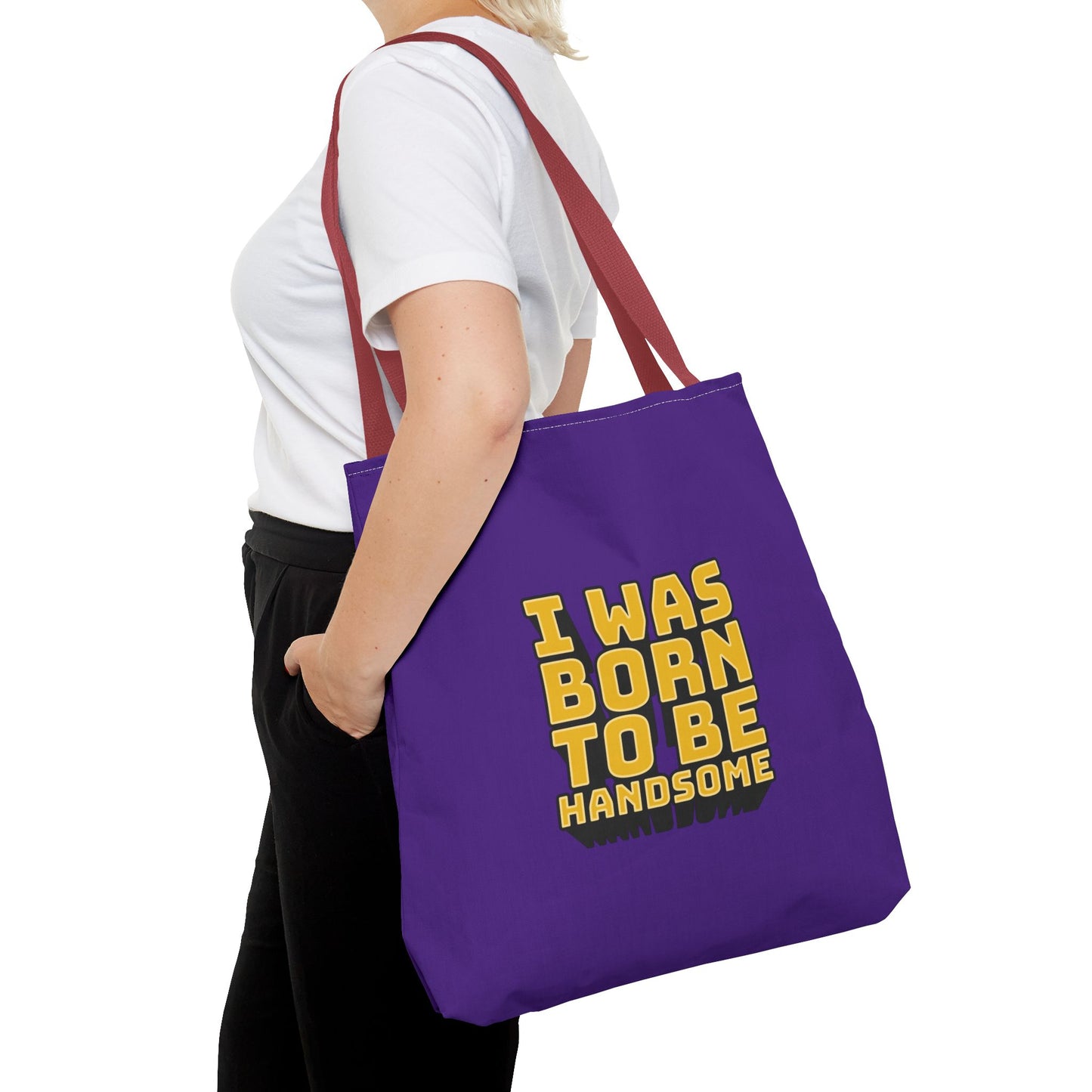 I Was Born To Be Handsome Tote Bag (AOP)