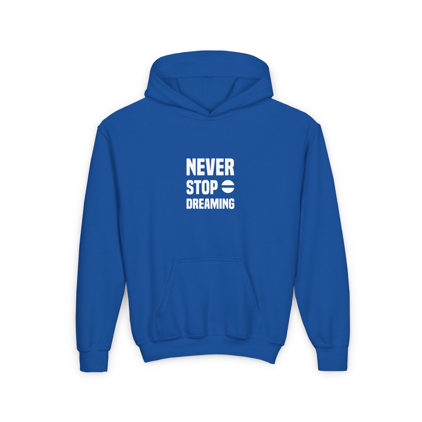 Never Stop Dreaming Youth Heavy Blend Hooded Sweatshirt