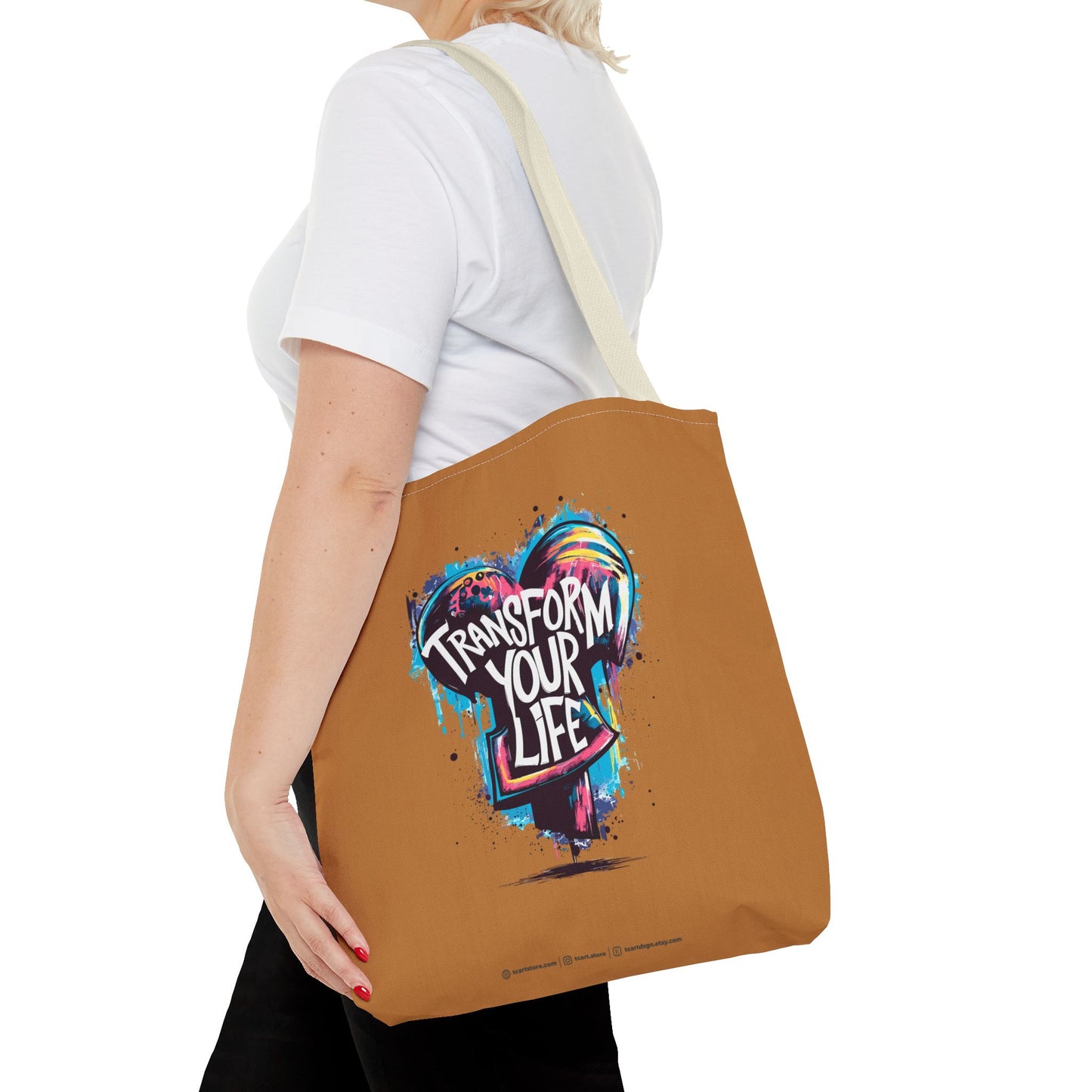 Transform Your Life Tote Bag (AOP)