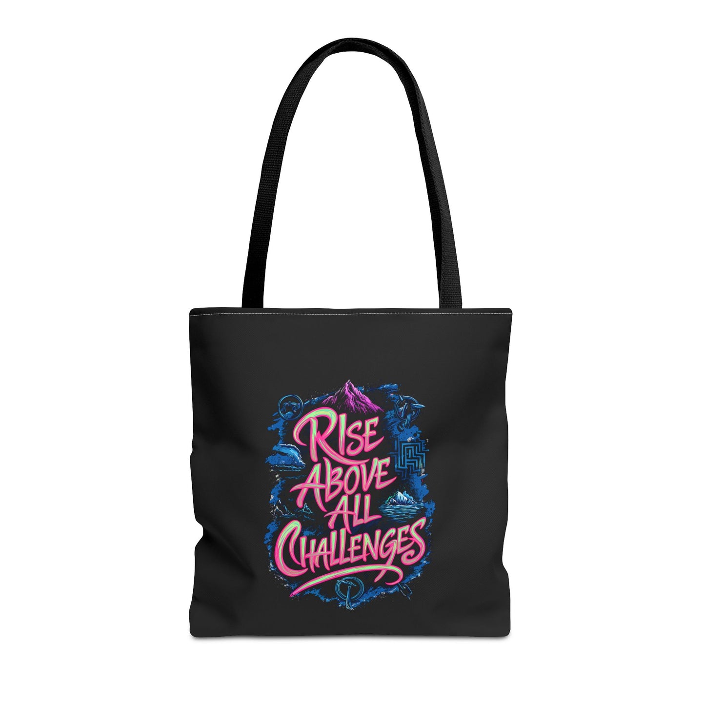 Rise Above All Challenges Tote Bag (AOP)