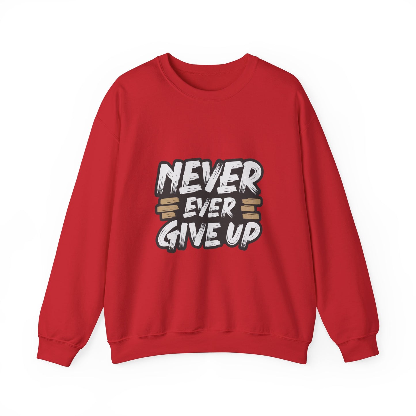Never Ever Give Up Unisex Heavy Blend™ Crewneck Sweatshirt