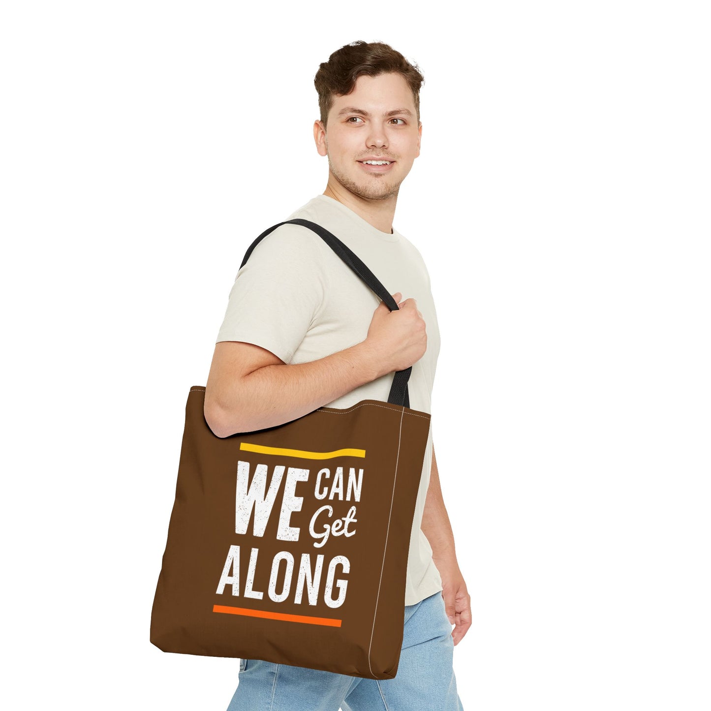 We Can Get Along Tote Bag (AOP)