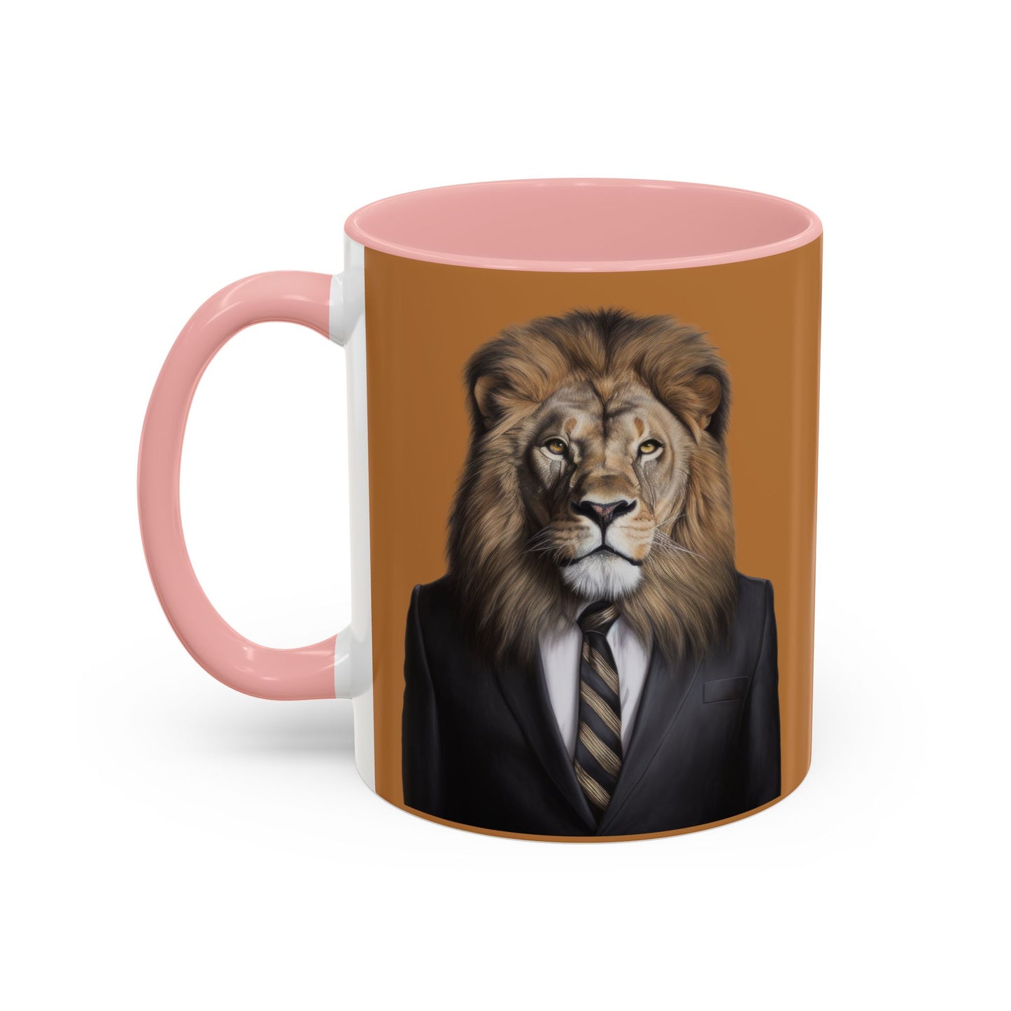 Lion Business Person Accent Coffee Mug (11, 15oz)