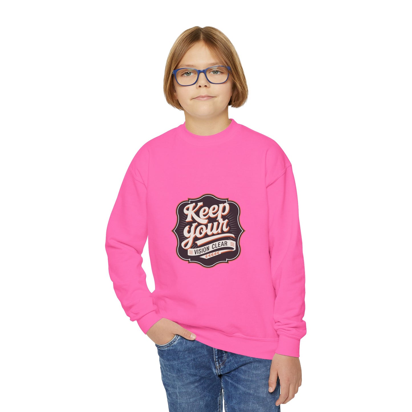Keep Your Vision Clear Youth Crewneck Sweatshirt