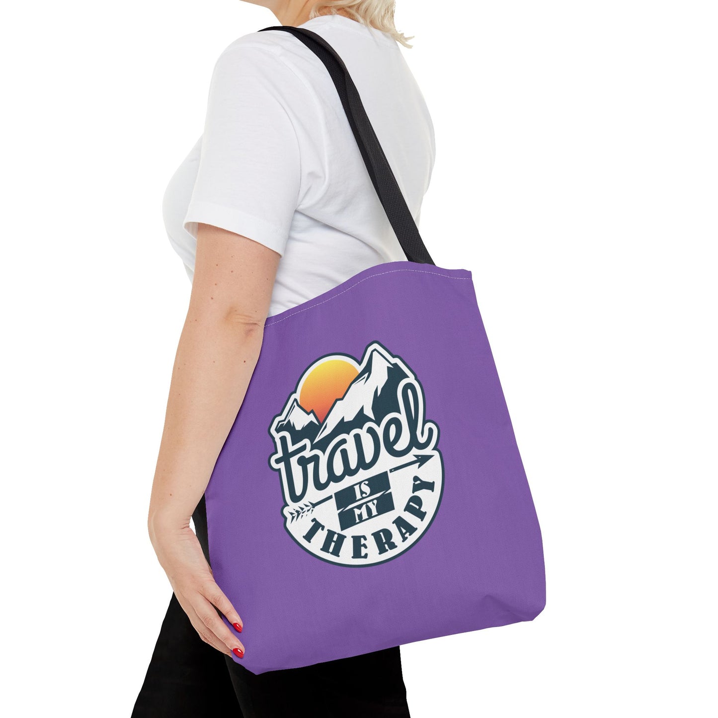 Travel Is My Therapy Tote Bag (AOP)