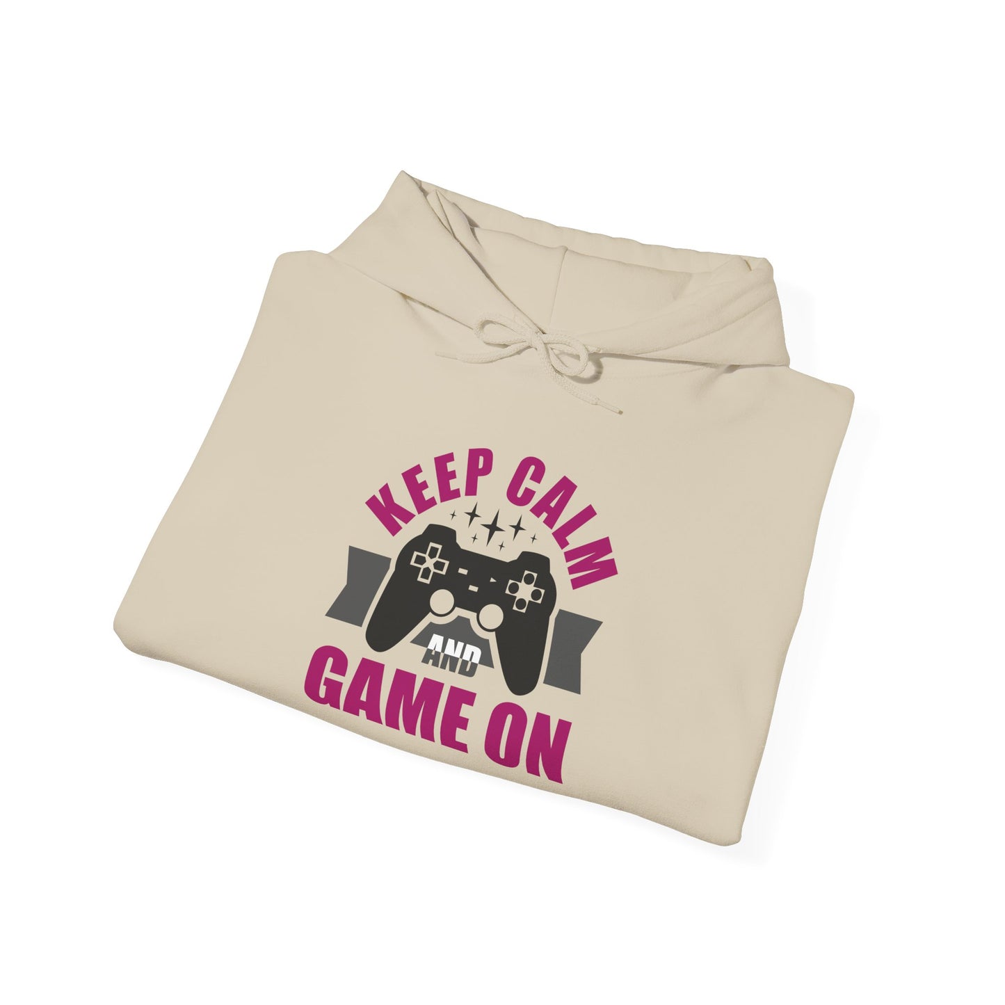 Keep Calm And Game On Unisex Heavy Blend™ Hooded Sweatshirt