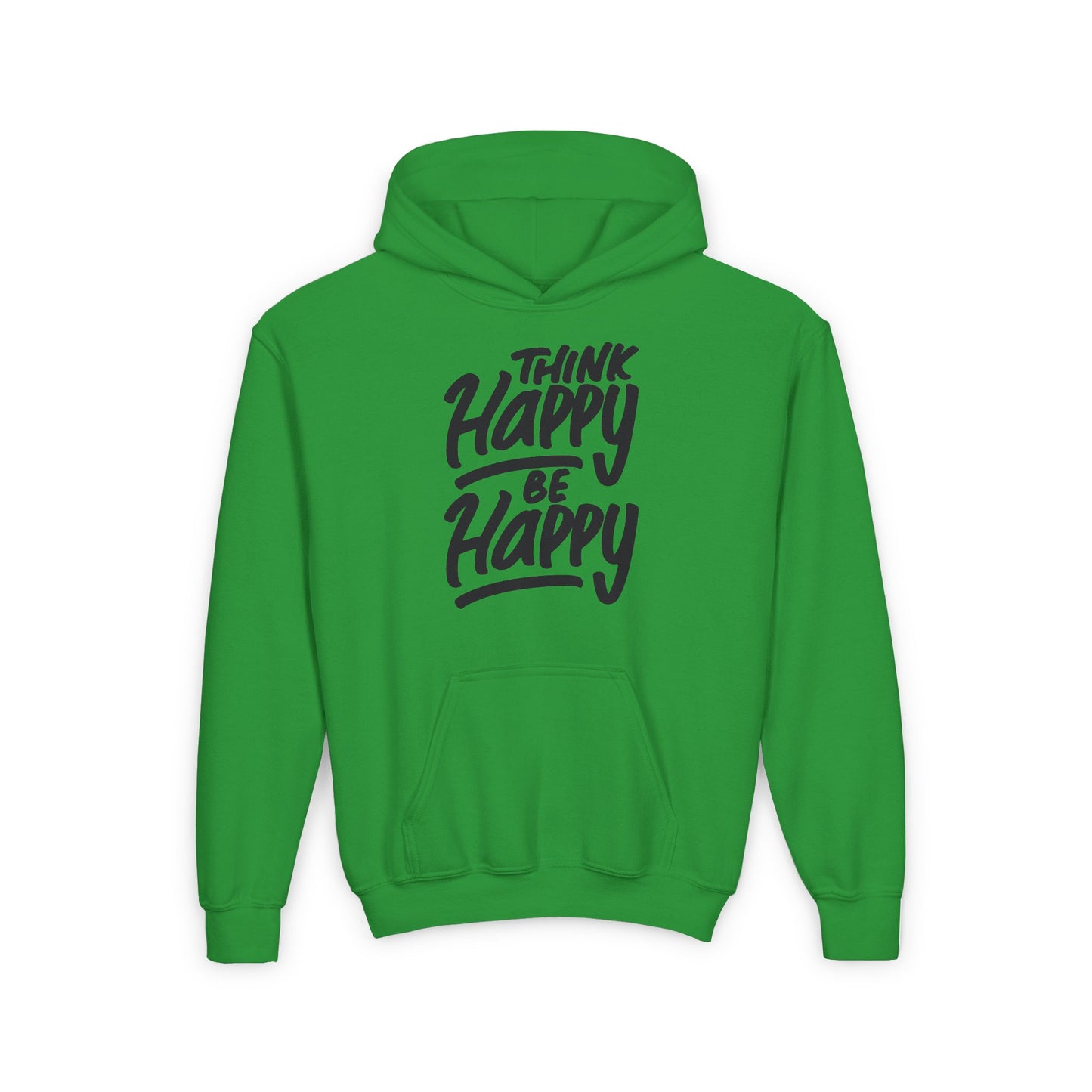 Think Happy Be Happy Youth Heavy Blend Hooded Sweatshirt