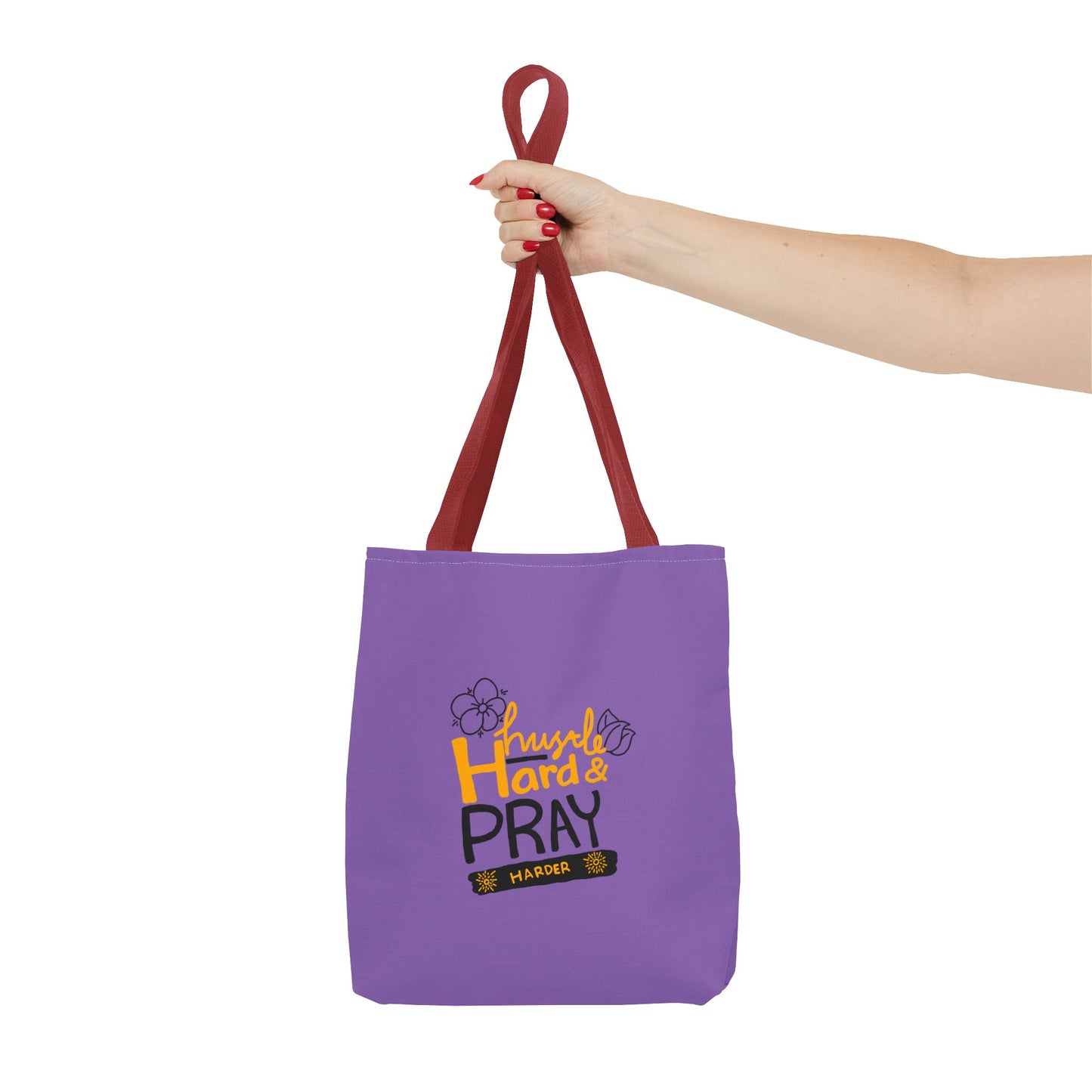 Hustle Hard And Pray Harder Tote Bag (AOP)
