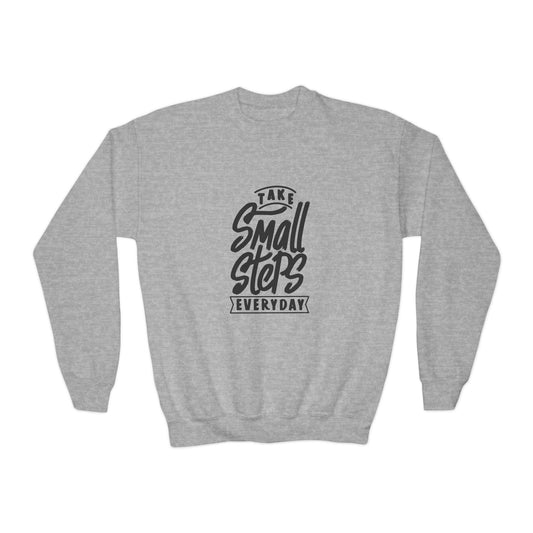 Take Small Steps Everyday Youth Crewneck Sweatshirt