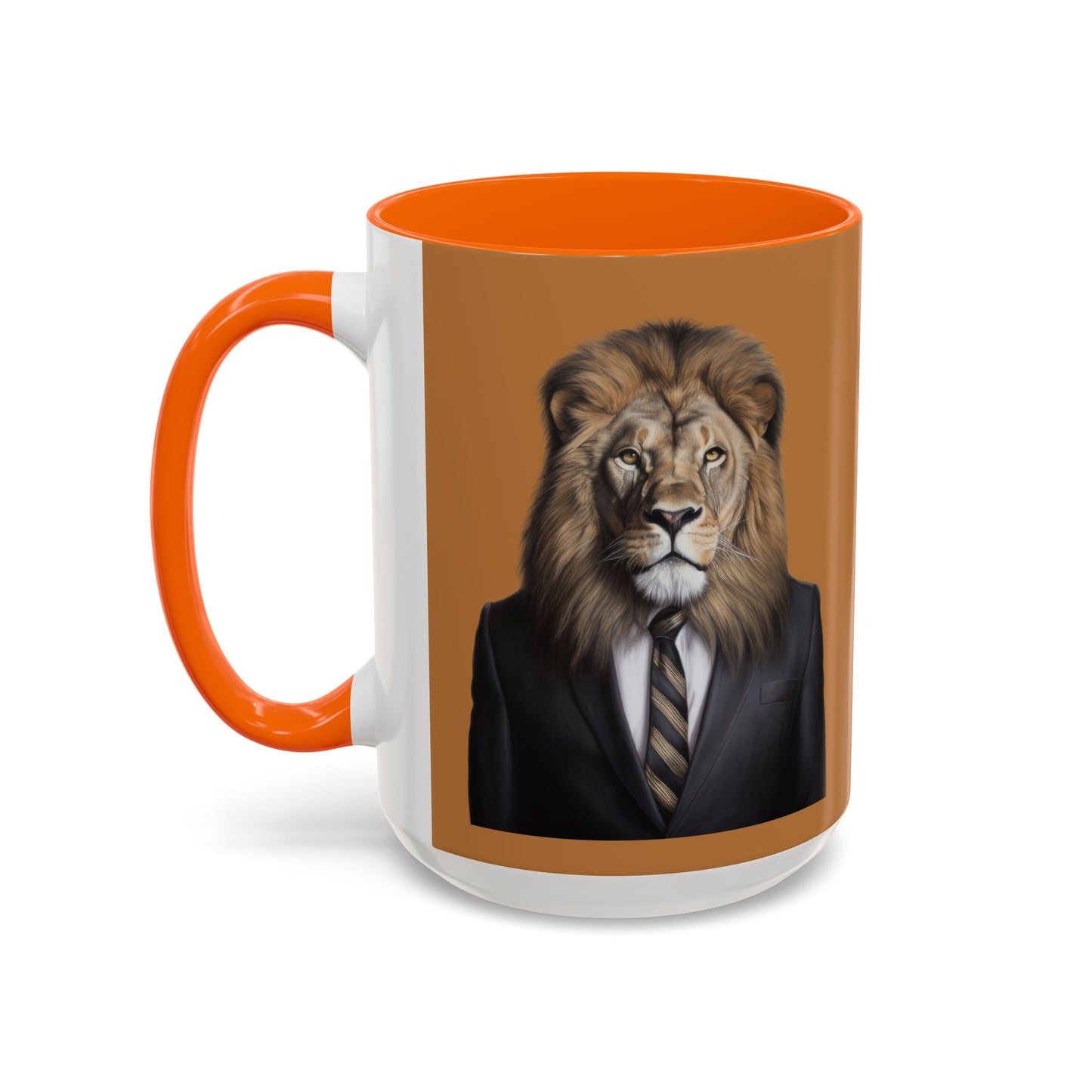 Lion Business Person Accent Coffee Mug (11, 15oz)