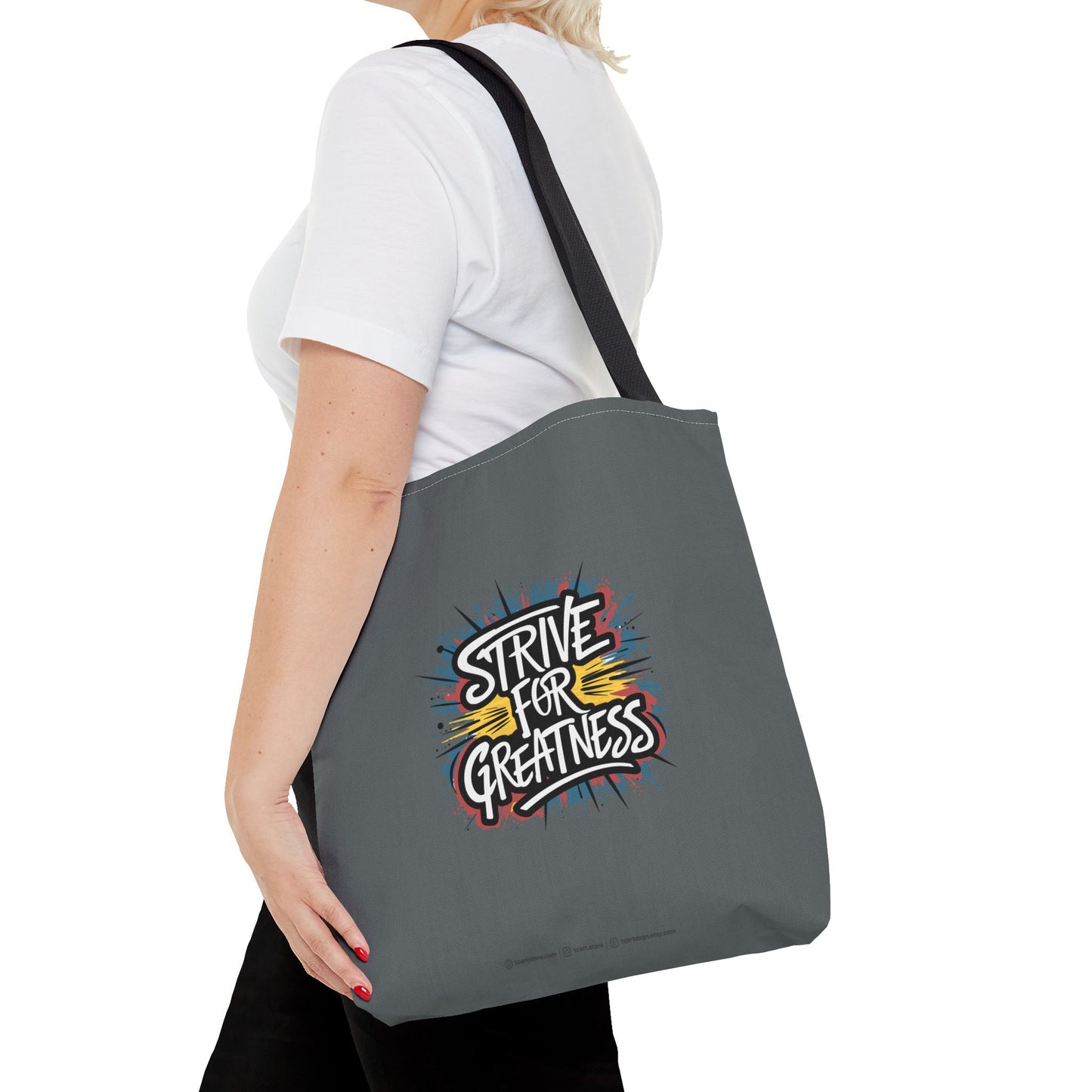 Strive For Greatness Tote Bag (AOP)