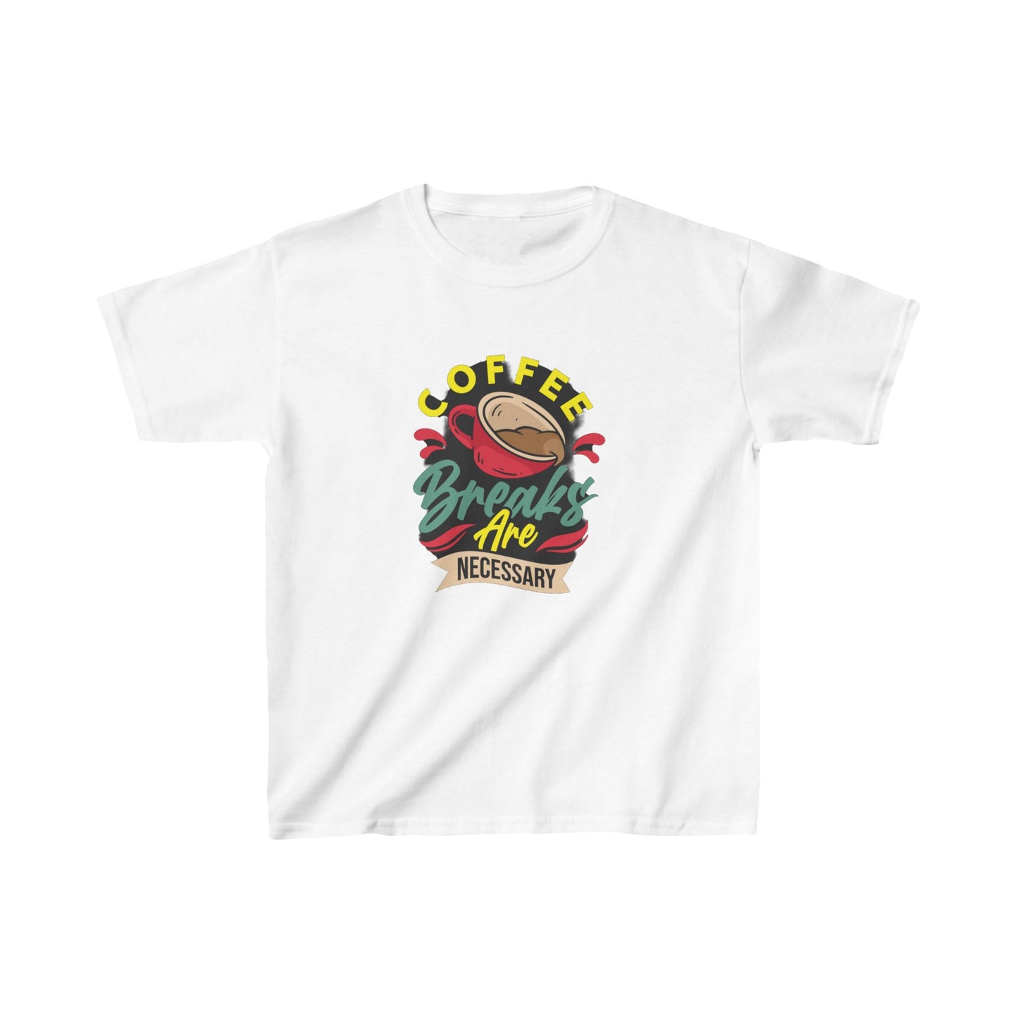 Coffee Breaks Are Necessary Kids Heavy Cotton™ Tee