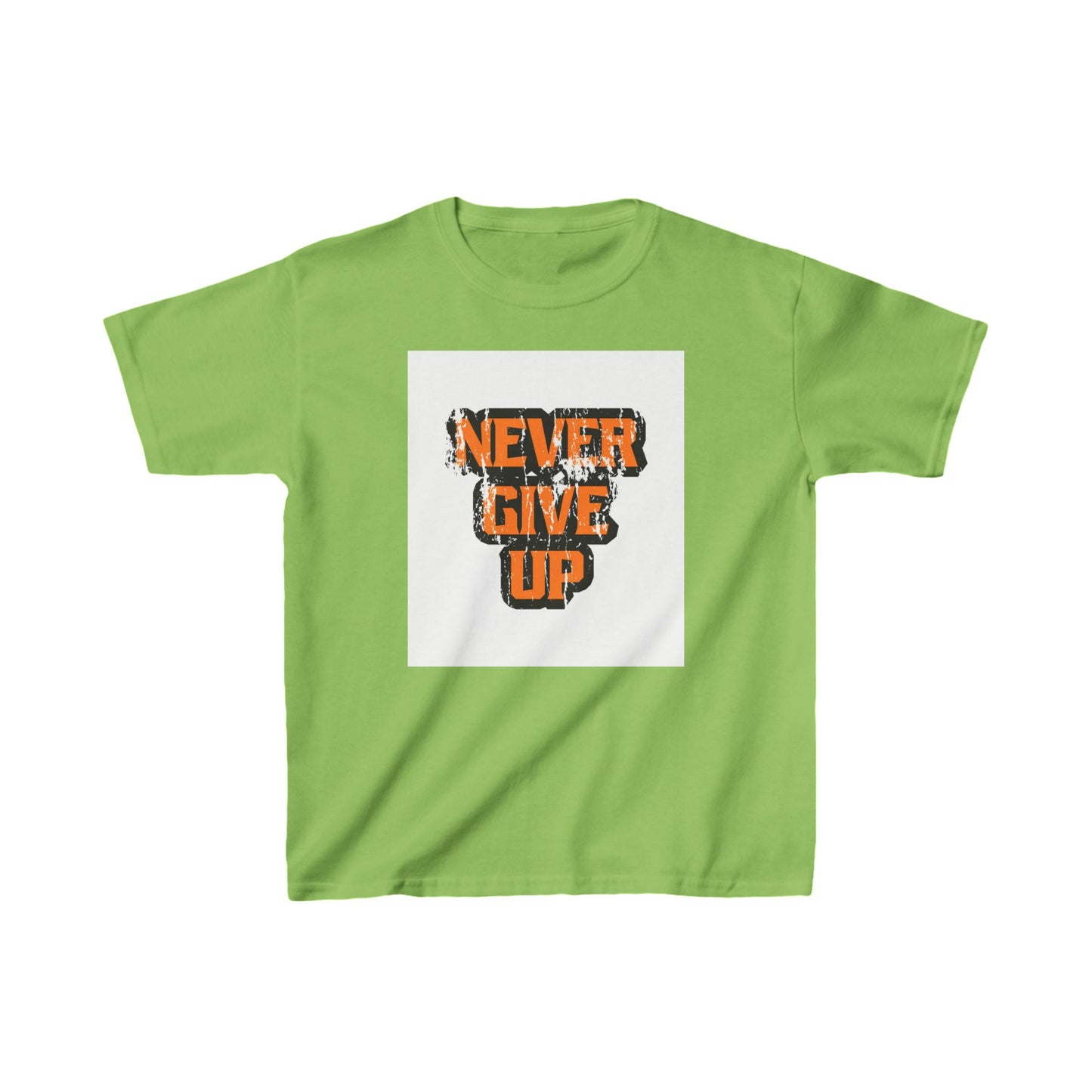 Never Give Up Kids Heavy Cotton™ Tee