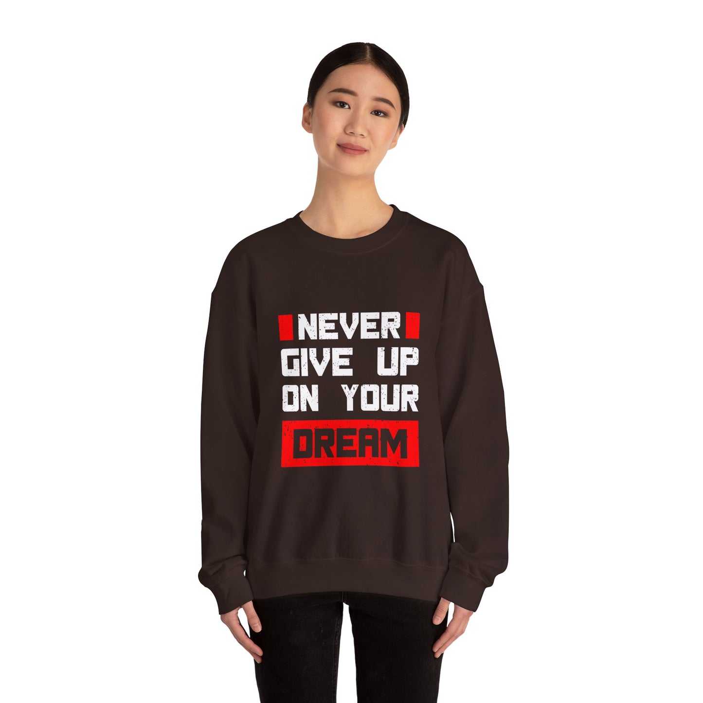 Never Give Up On Your Dream Unisex Heavy Blend™ Crewneck Sweatshirt