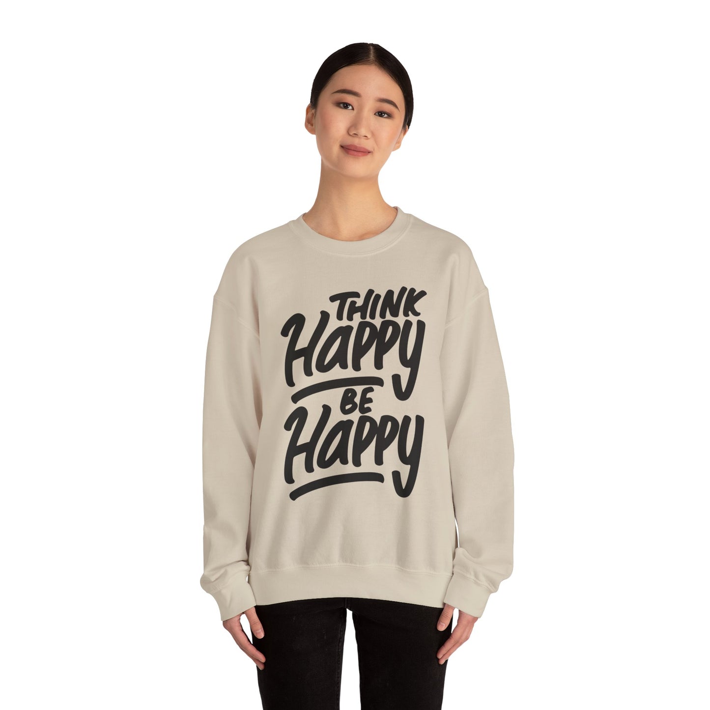 Think Happy Be Happy Unisex Heavy Blend™ Crewneck Sweatshirt