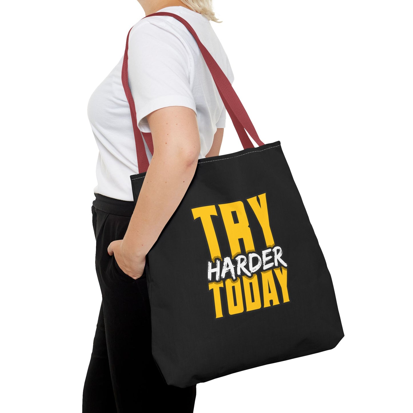 Try Harder Today Tote Bag (AOP)