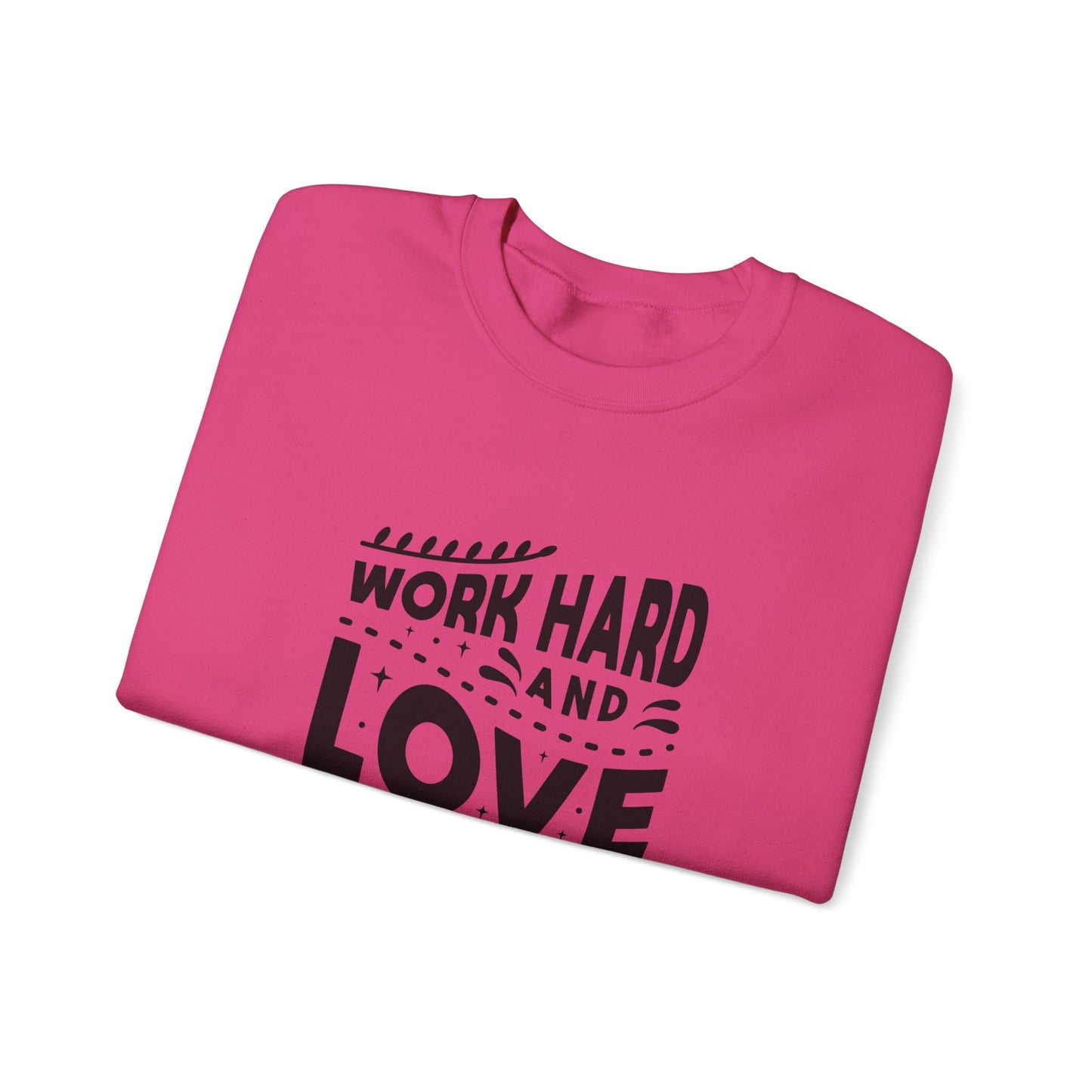 Work Hard And Love Your Passion Unisex Heavy Blend™ Crewneck Sweatshirt