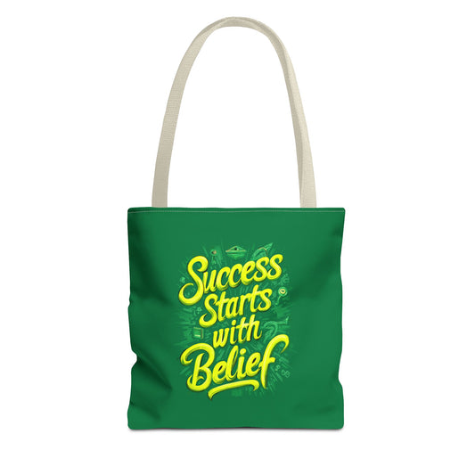 Success Starts With Belief Tote Bag (AOP)