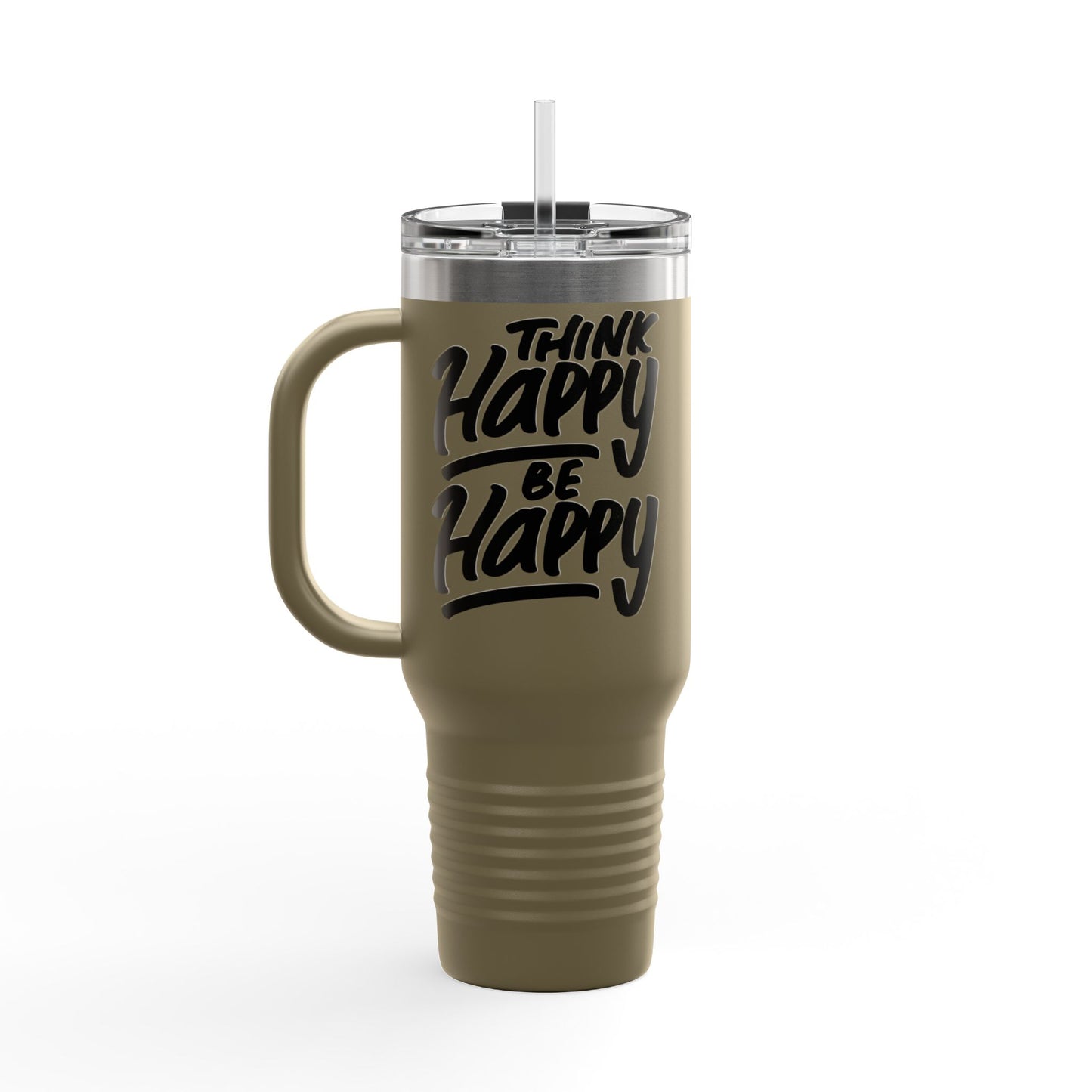 Think Happy Be Happy Insulated Travel Mug, 40oz