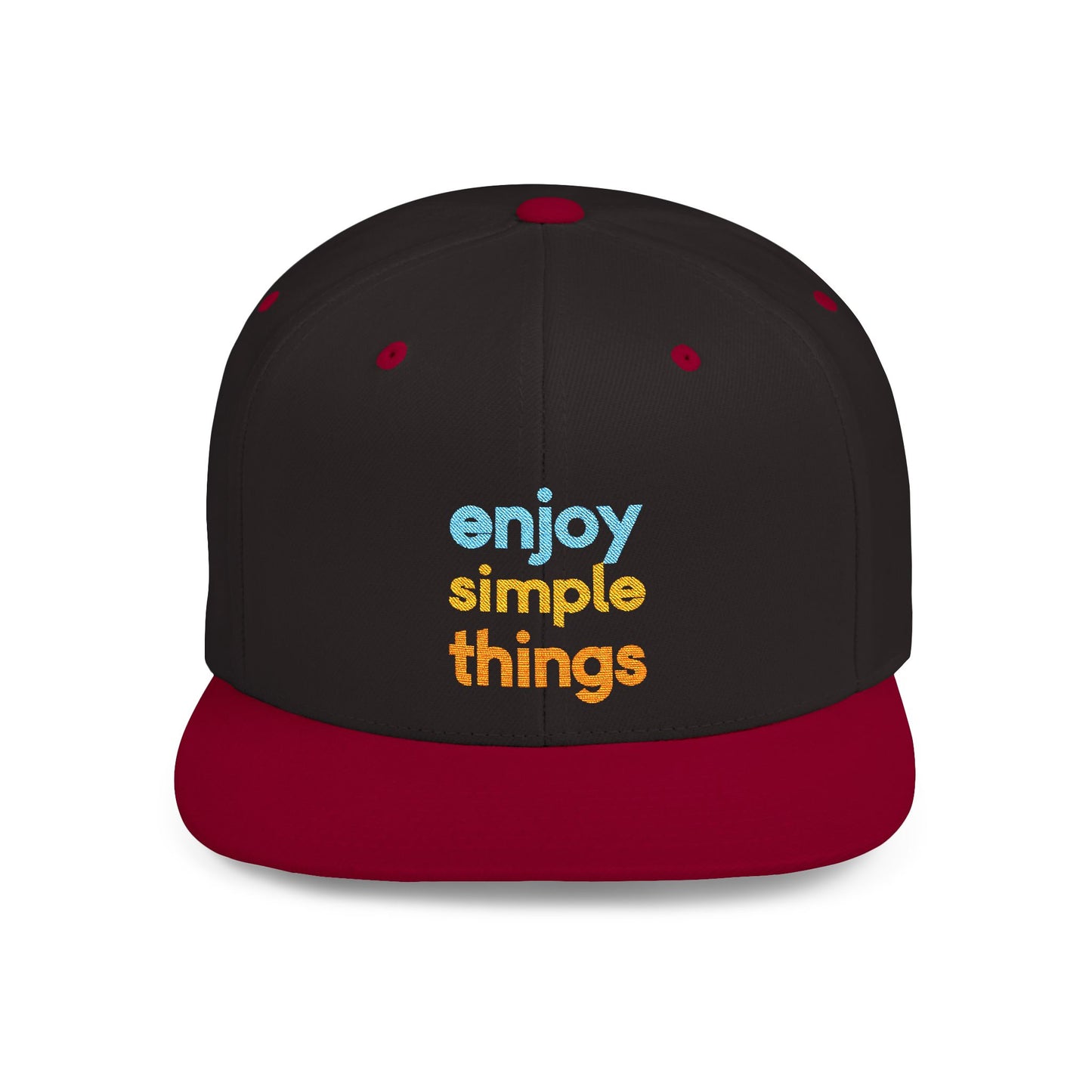 Enjoy Simple Things Flat Bill Snapback
