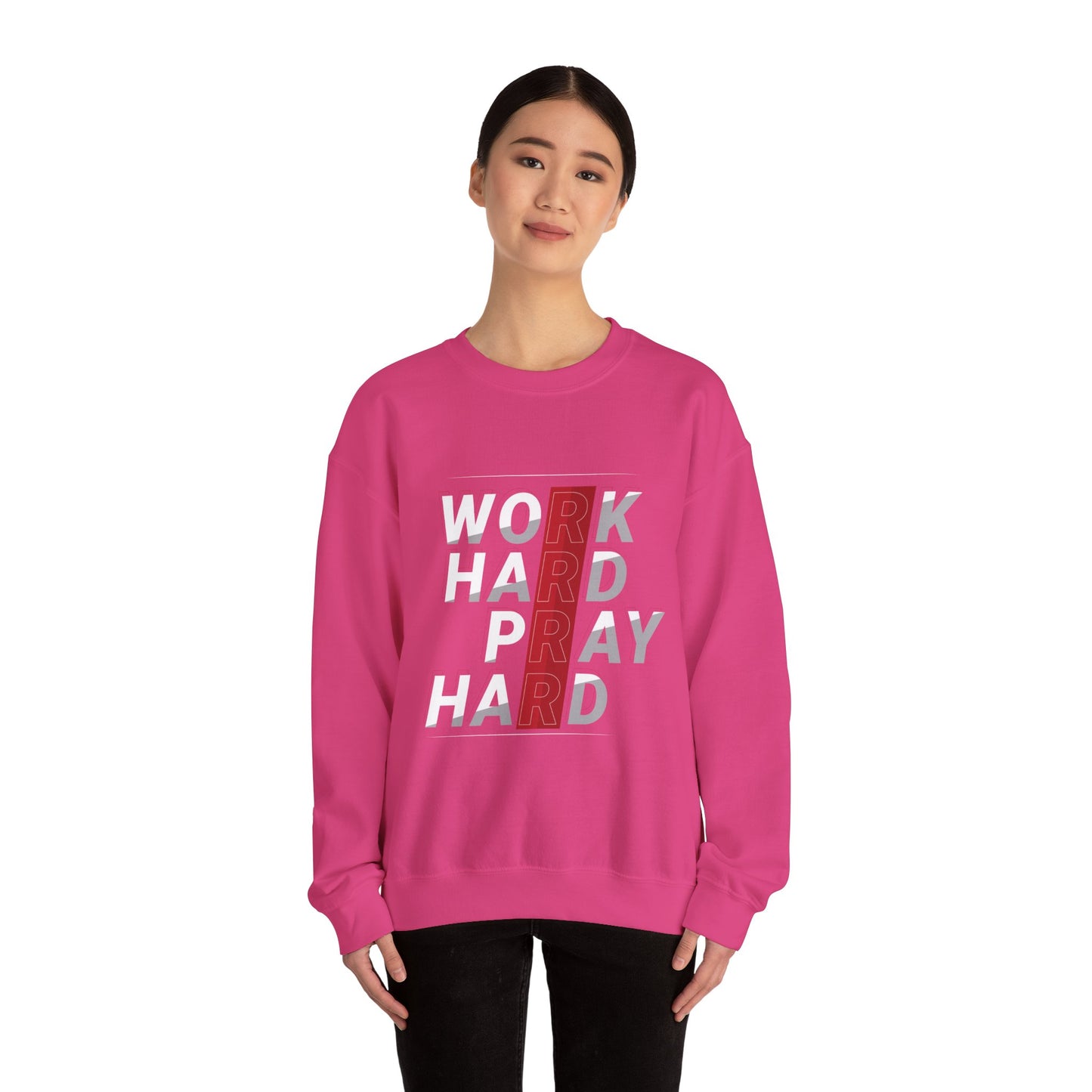 Work Hard Pray Hard Unisex Heavy Blend™ Crewneck Sweatshirt