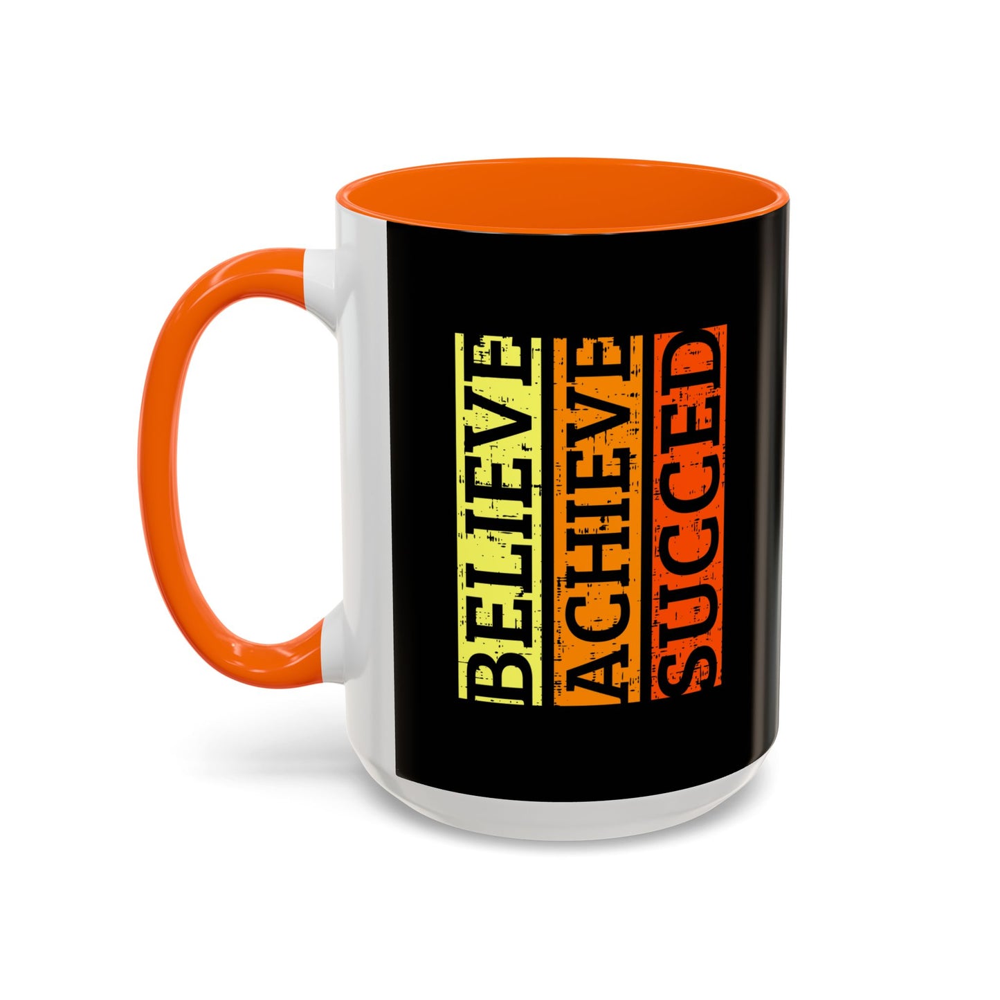 Belive Achieve Succed Accent Coffee Mug (11, 15oz)