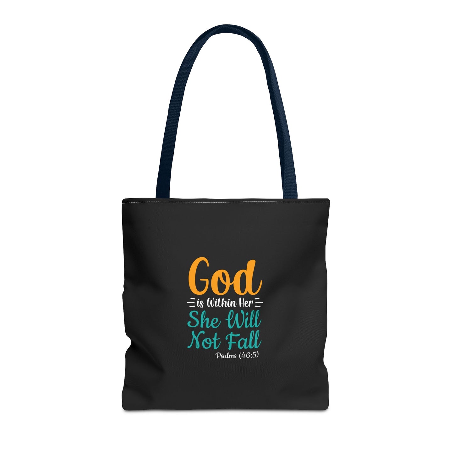 God Is Within Her She Will Not Fall Tote Bag (AOP)