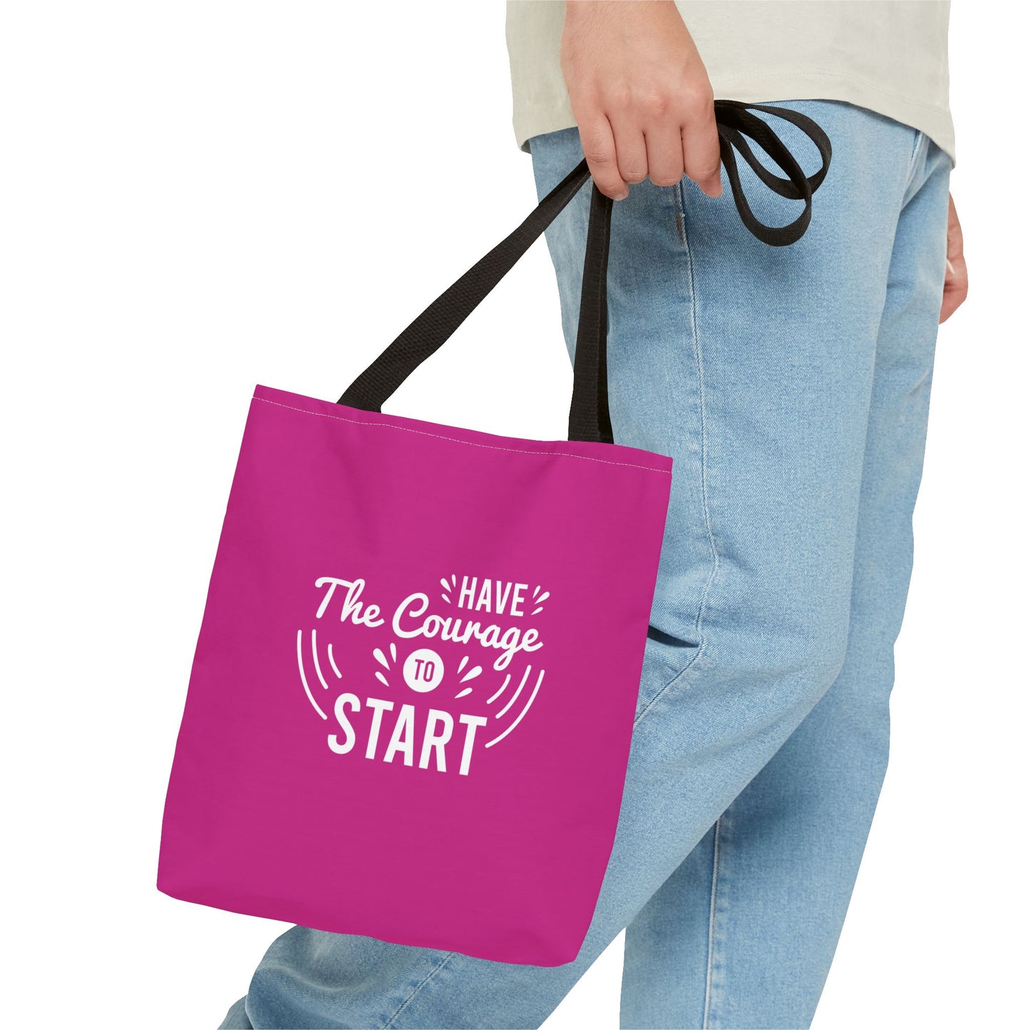 Have The Courage To Start Tote Bag (AOP)
