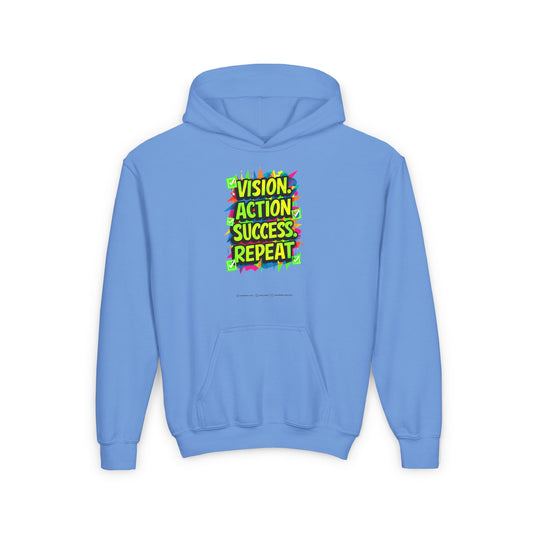 Vision Action Success Repeat Youth Heavy Blend Hooded Sweatshirt