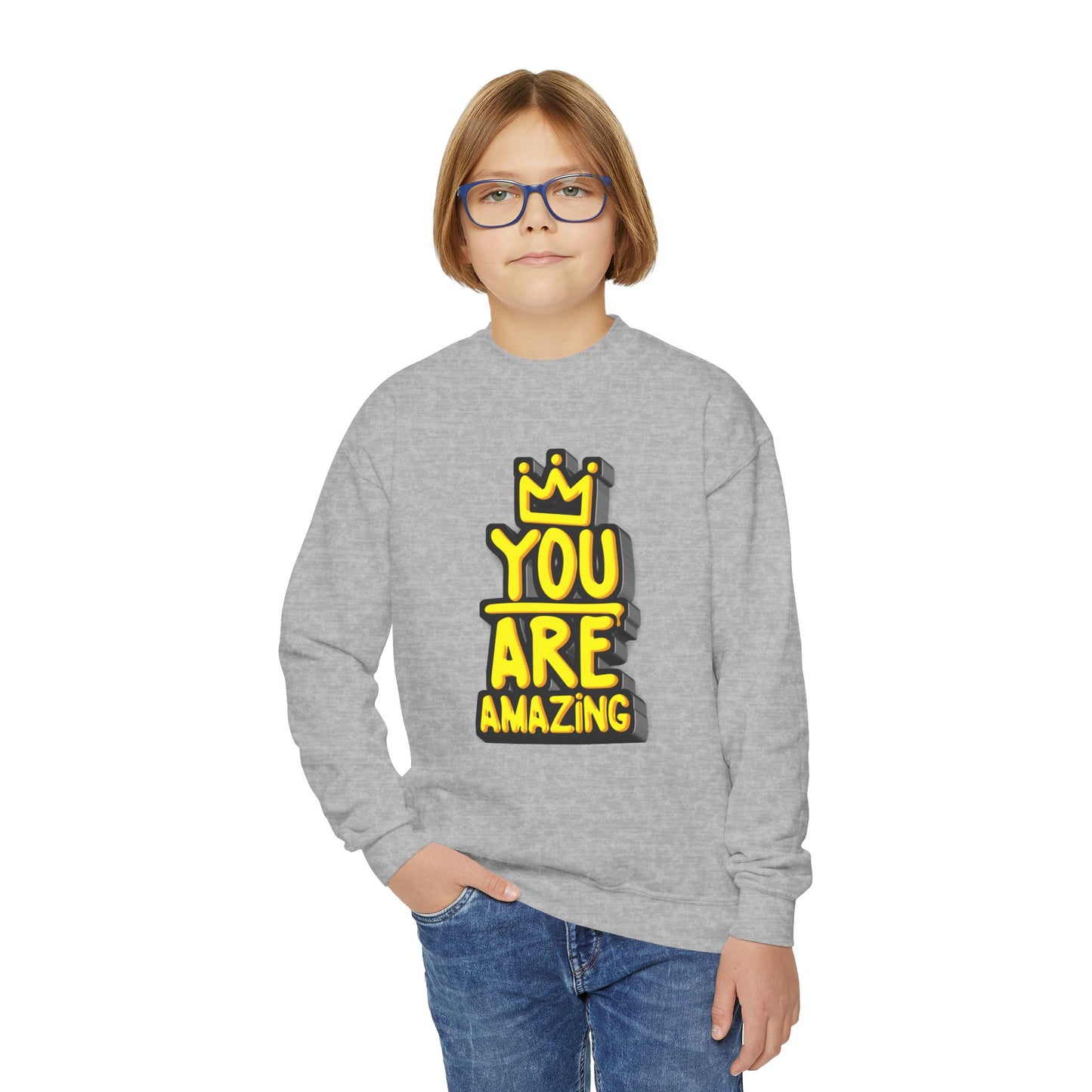 You Are Amazing Youth Crewneck Sweatshirt