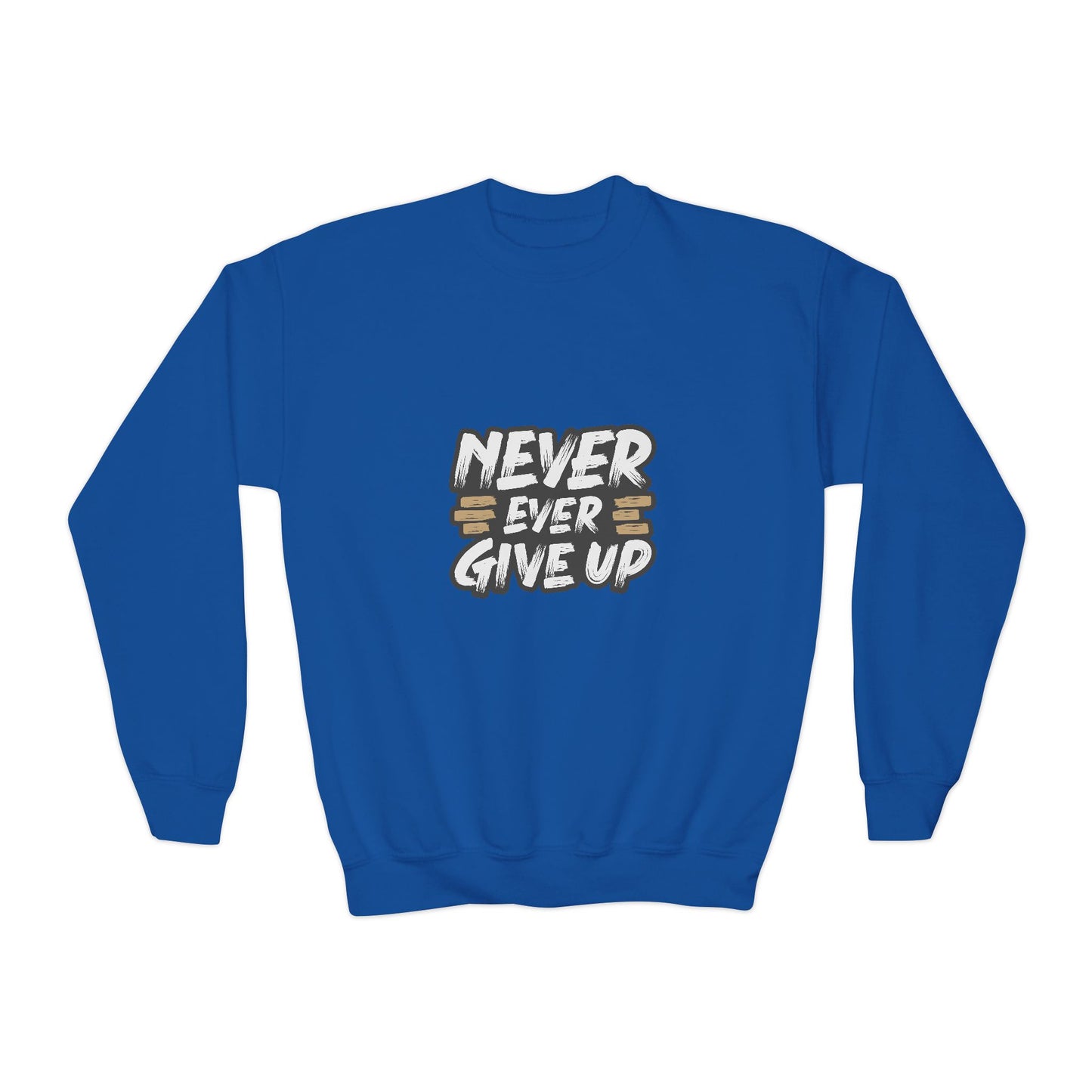 Never Give Up Youth Crewneck Sweatshirt