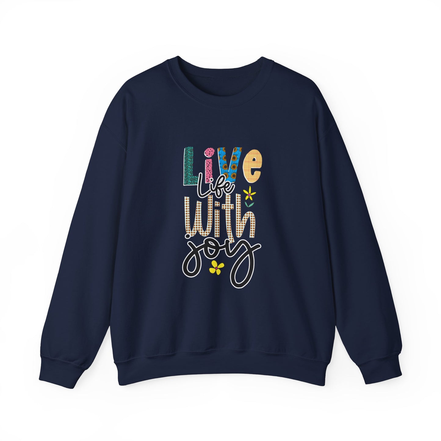 Live Life With Joy Unisex Heavy Blend™ Crewneck Sweatshirt