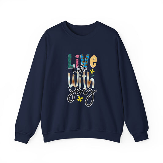 Live Life With Joy Unisex Heavy Blend™ Crewneck Sweatshirt