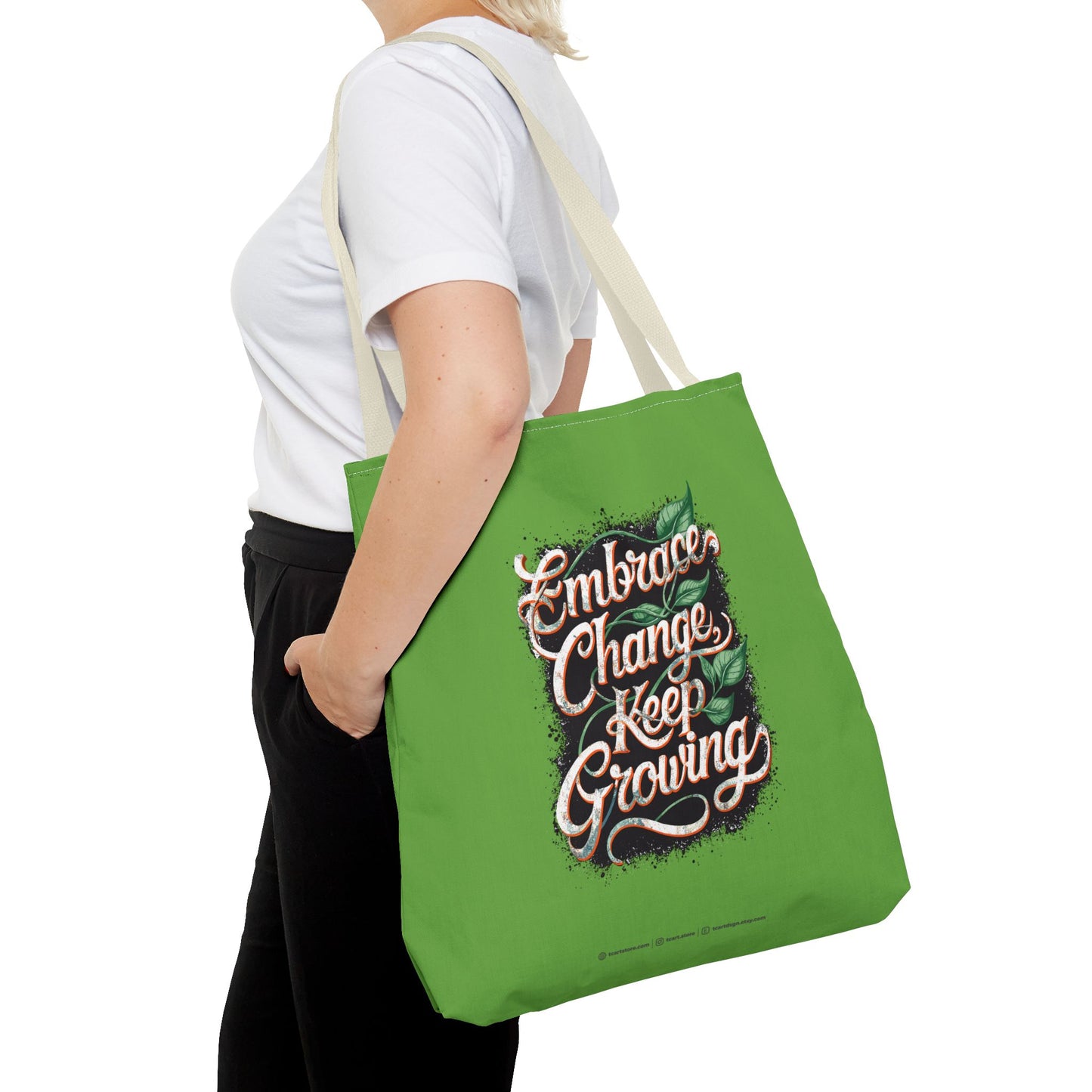 Embrace Change Keep Growing Tote Bag (AOP)