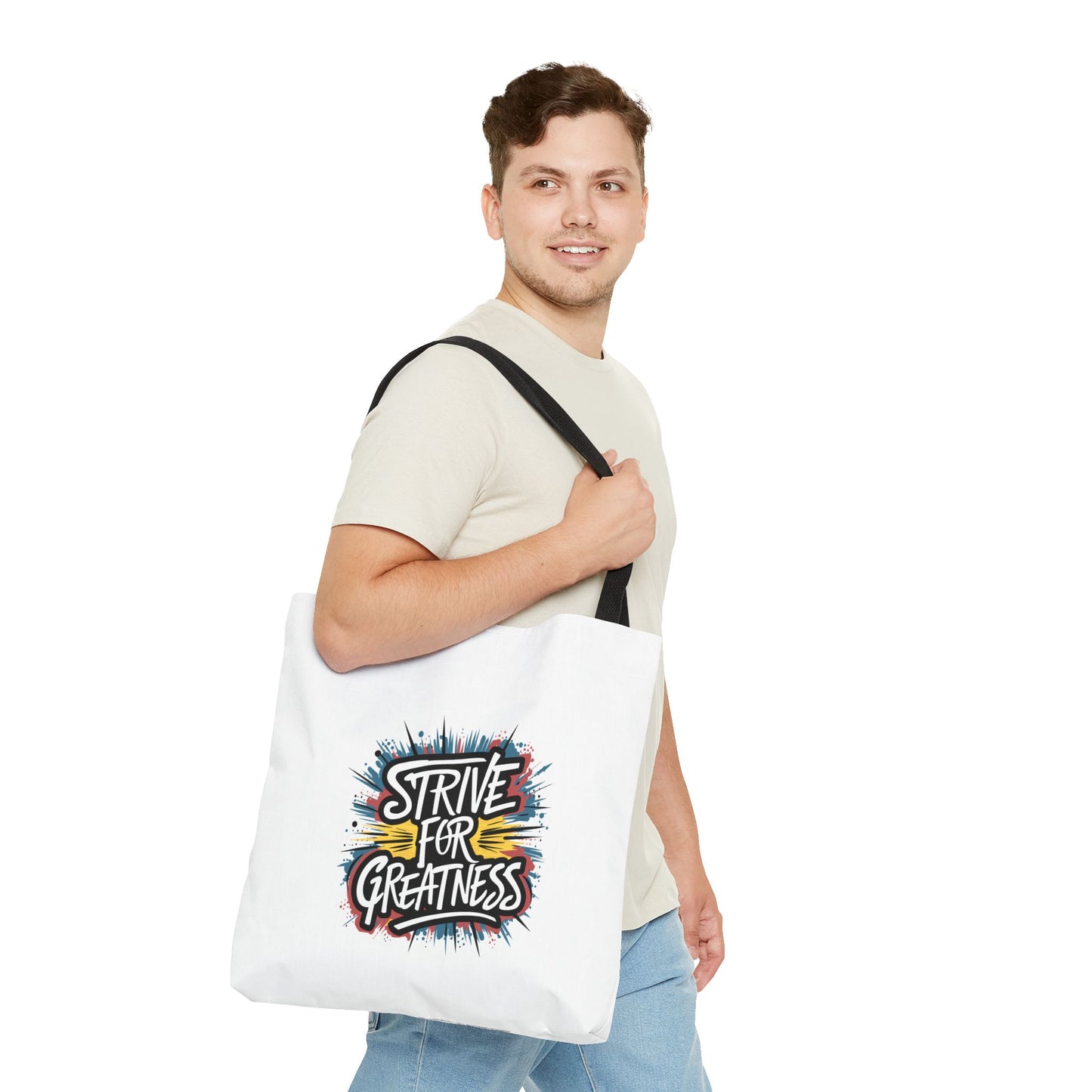 Strive For Greatness Tote Bag (AOP)