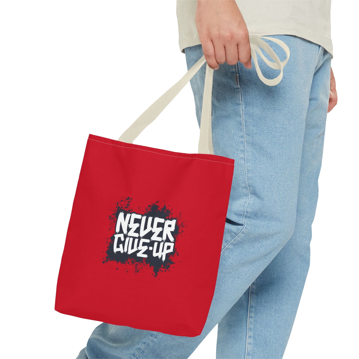 Never Give Up Tote Bag (AOP)