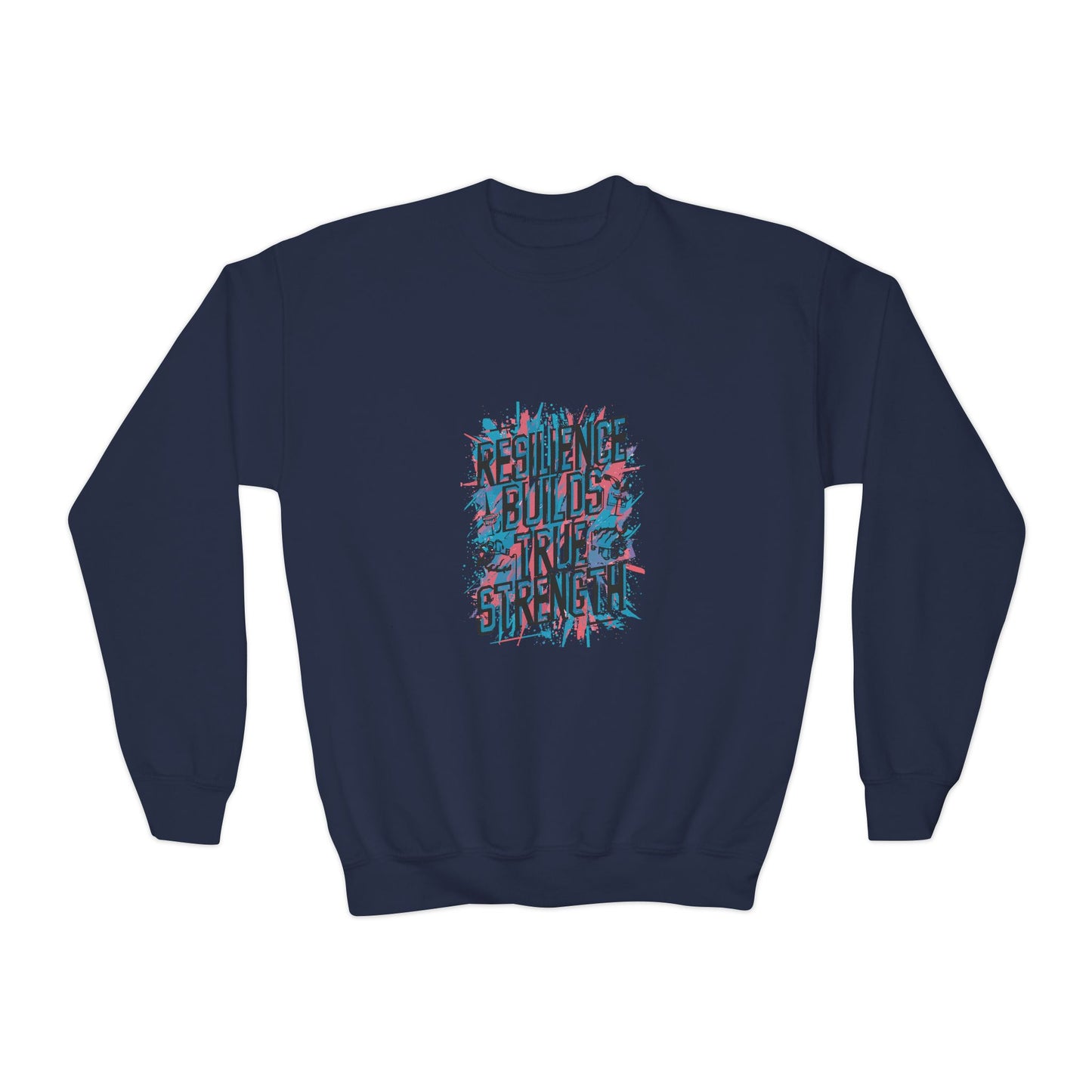 Resilience Builds True Strength Youth Crewneck Sweatshirt