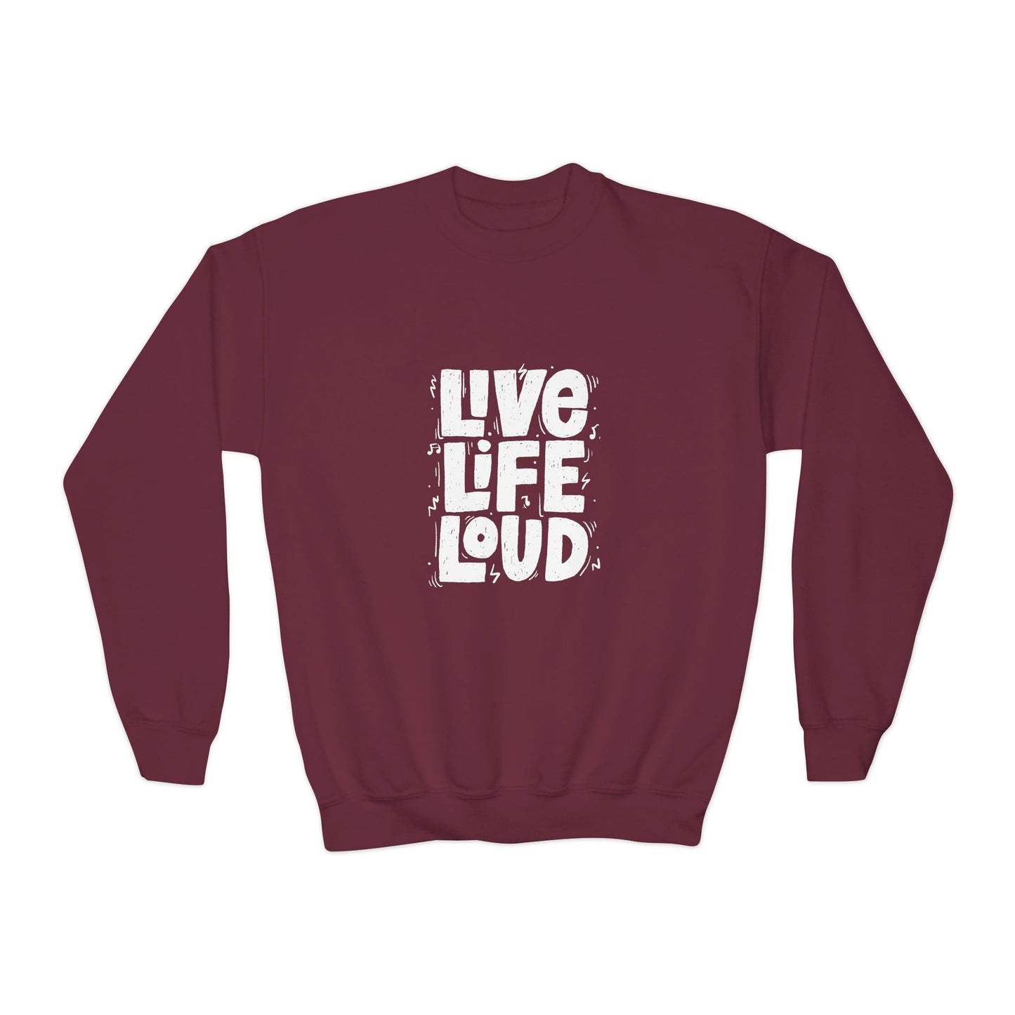 Live Life Loud Youth Crewneck Sweatshirt