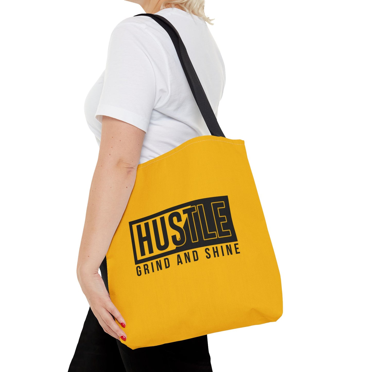 Hustle Grind And Shine Tote Bag (AOP)