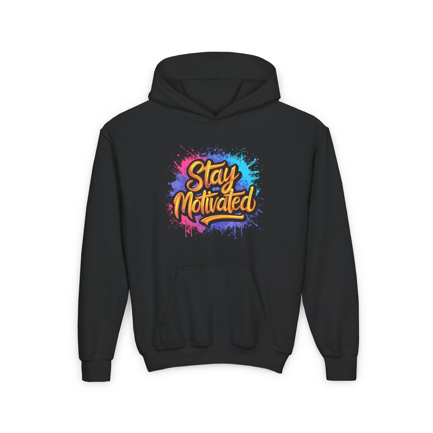 Stay Motivated Youth Heavy Blend Hooded Sweatshirt
